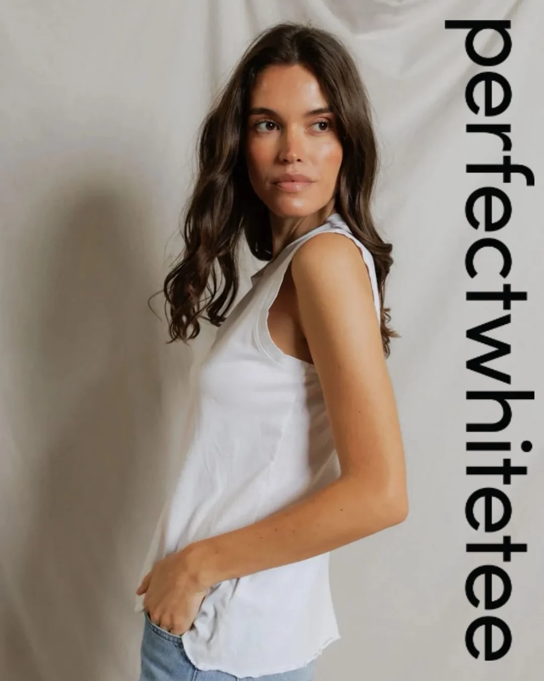 New Style From Perfect White Tee! Faye - 100% Cotton Muscle Tank In Three Colors.