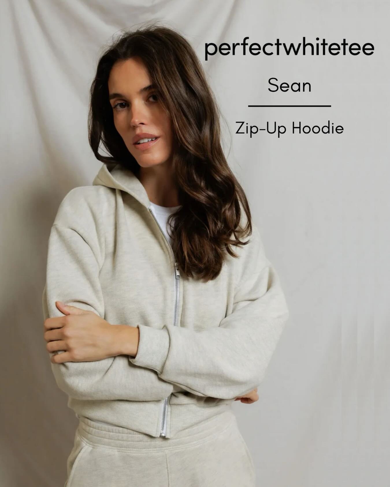 New From Perfect White Tee! French Terry Zip-Up Hoodie. 100% Cotton, Made In California.