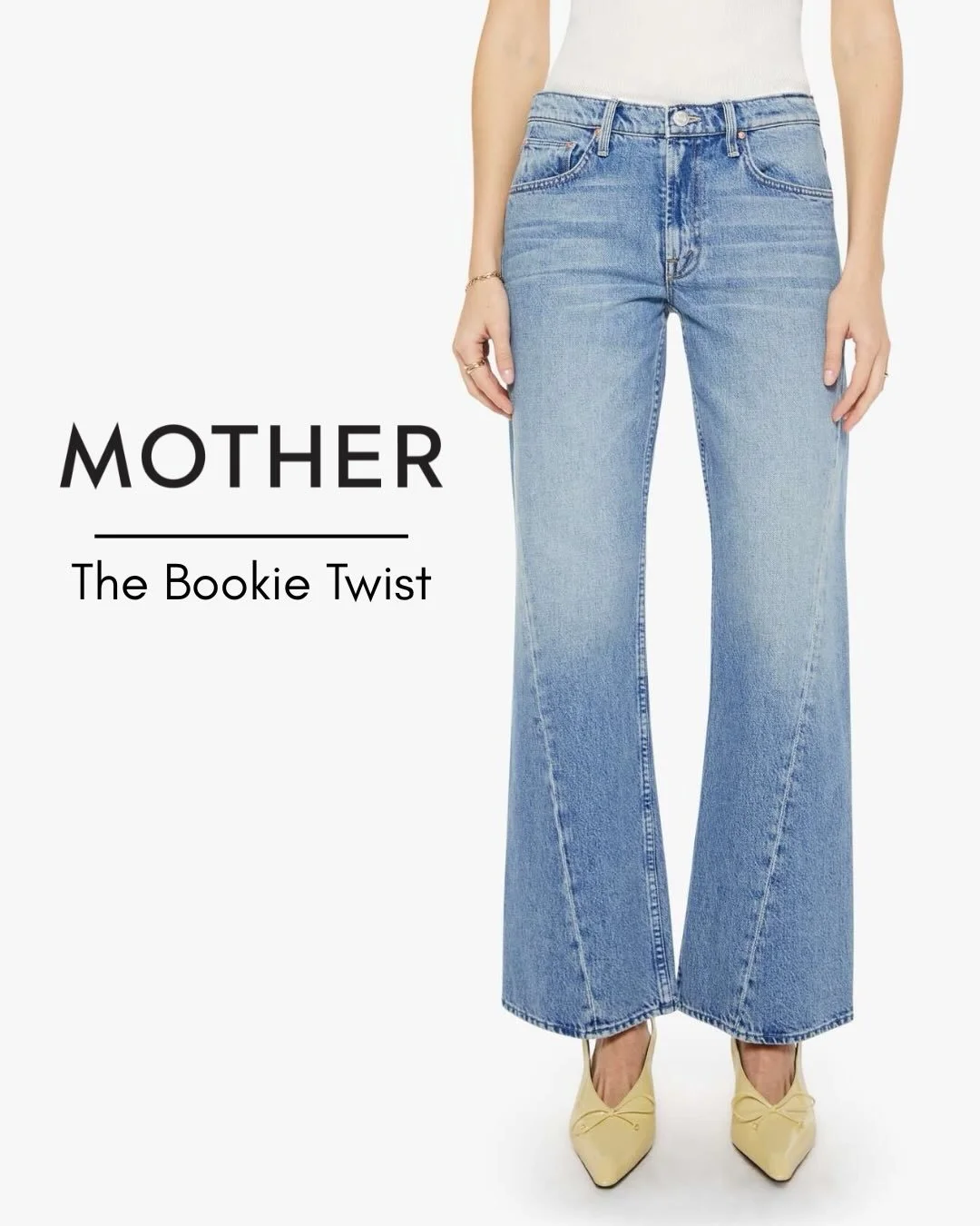 Just In! MOTHER - The Bookie Twist. Mid-Rise Bootcut With A Zip Fly, Looser Leg And Twisted Outer Seam.