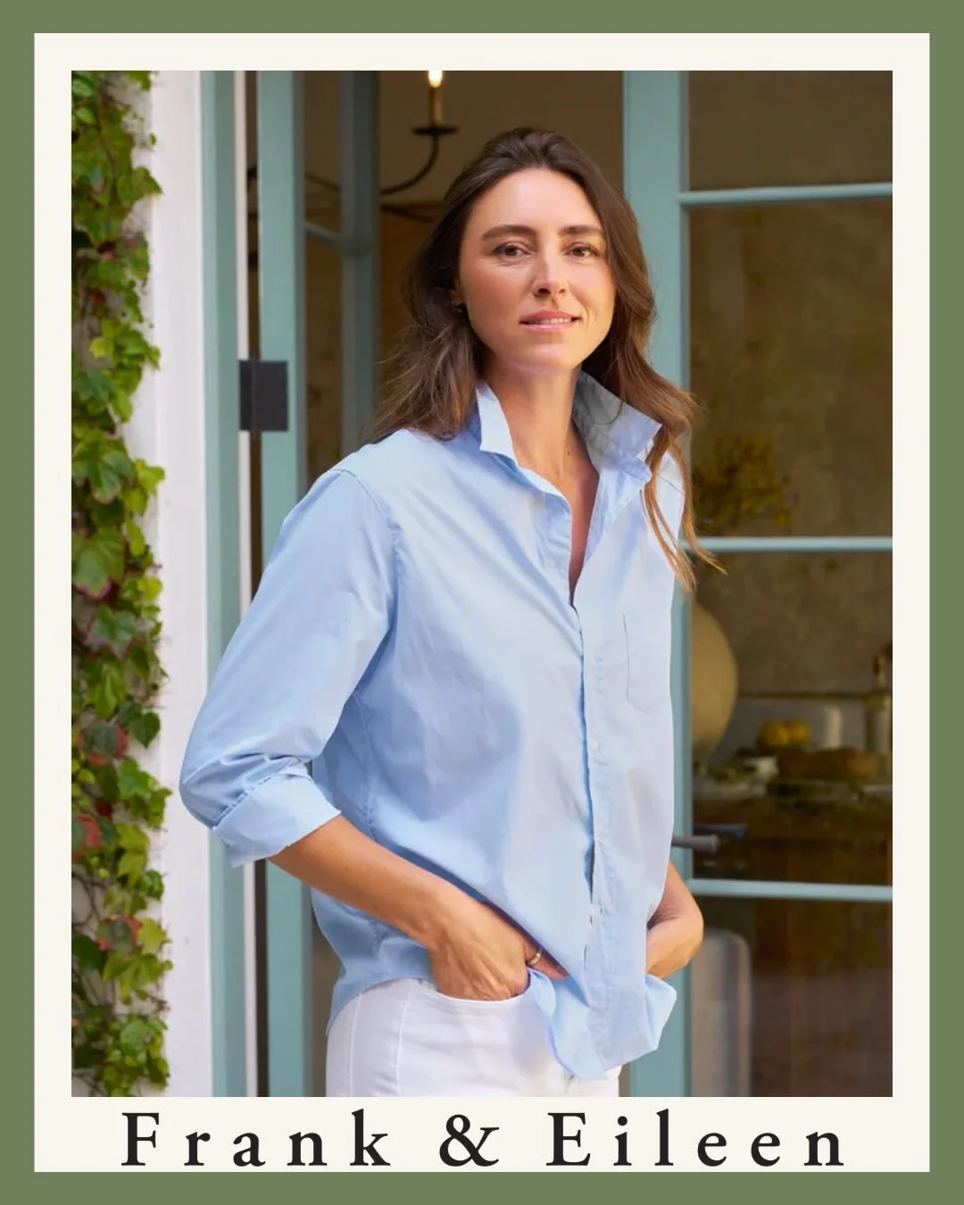 Frank &amp; Eileen - Superluxe, 100% Regenerative Cotton. Comes In Two Colors: French Blue &amp; White