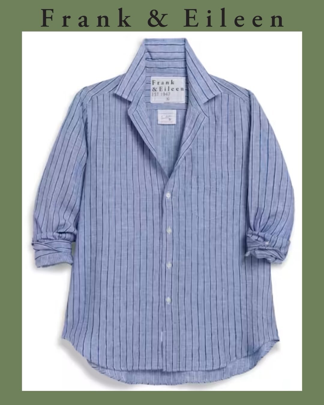 New From Frank &amp; Eileen! Italian Classic Linen In The Eileen Cut. 100% Linen.