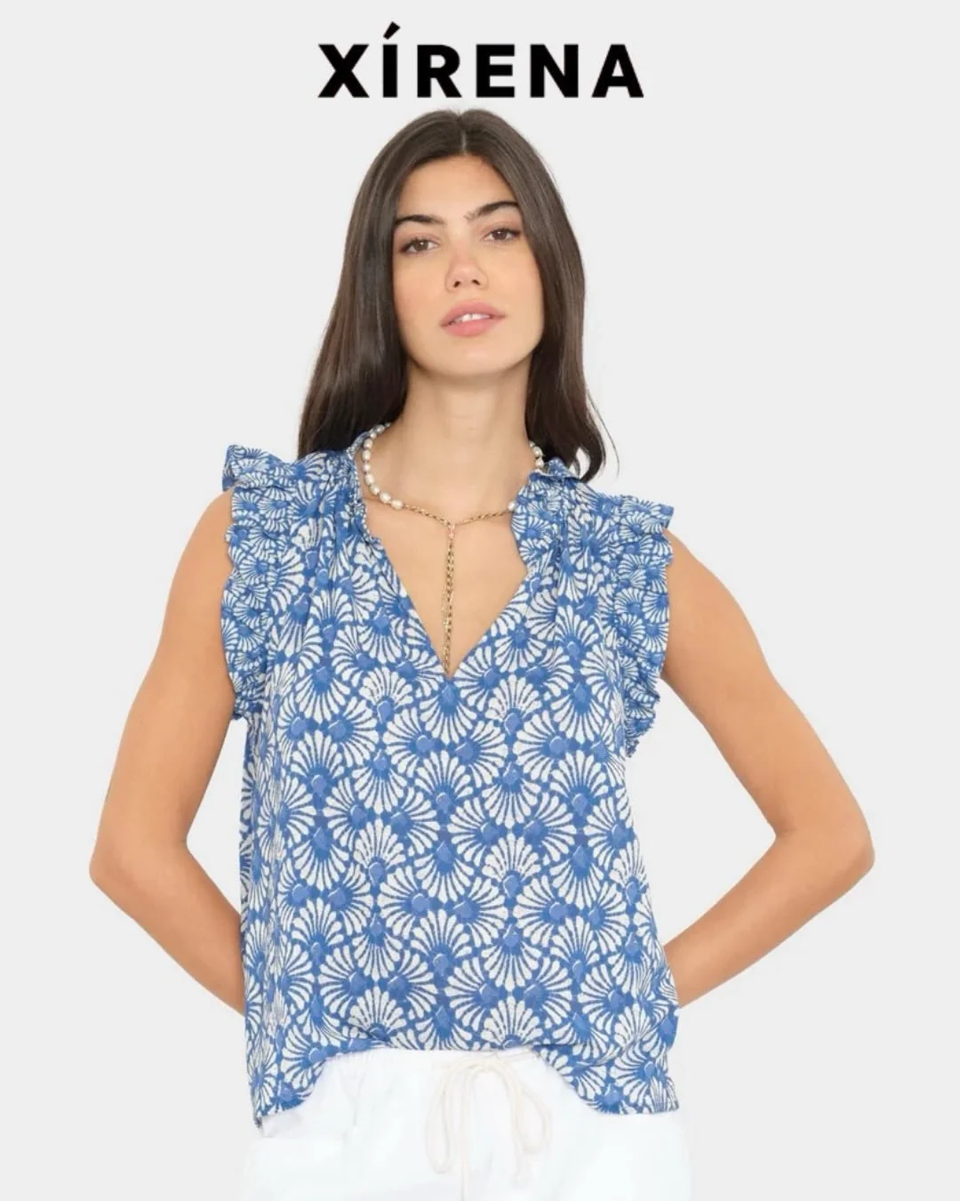 New From X&iacute;RENA! Bex Top With Ruffles.