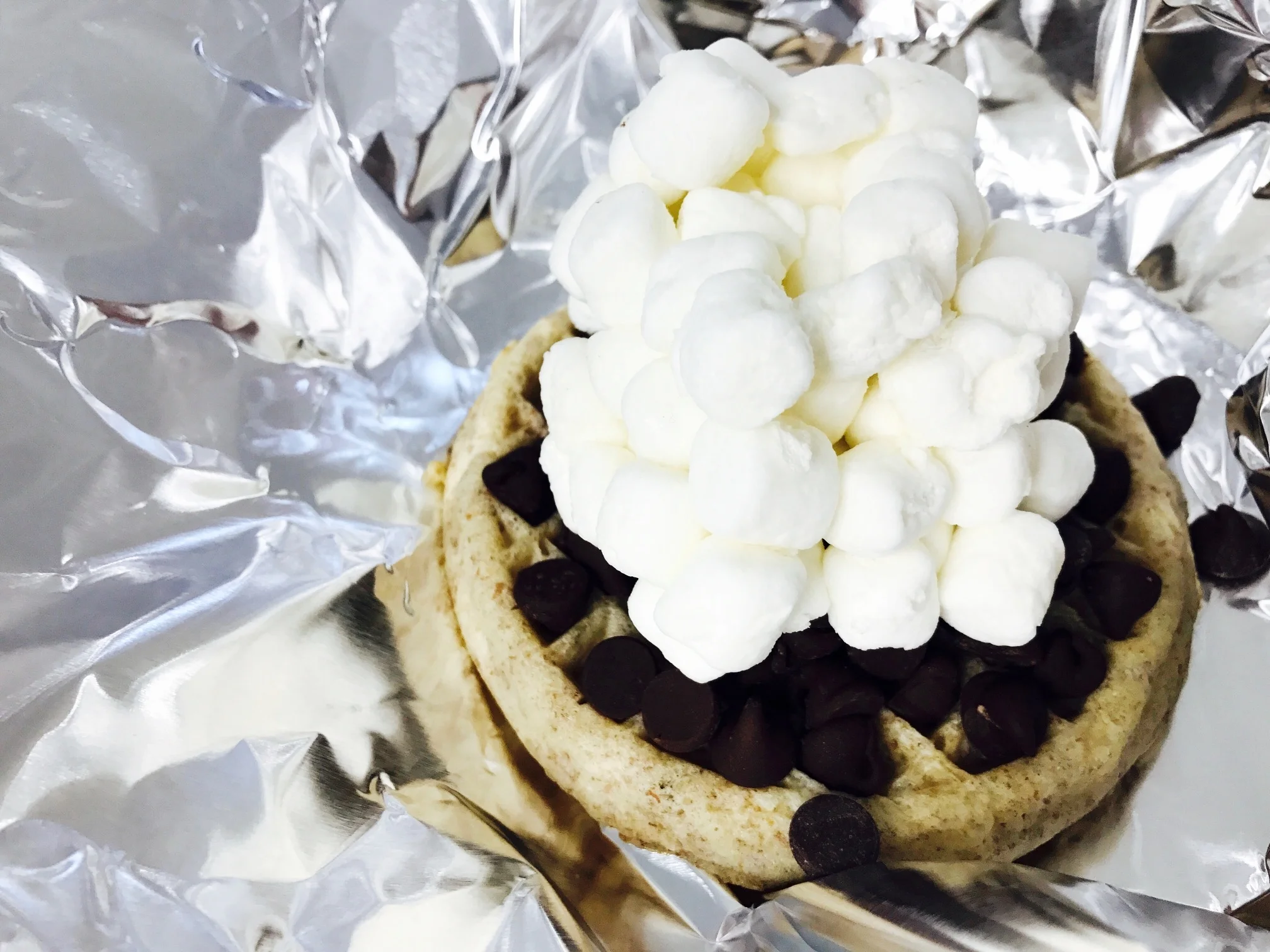 I know it looks like a ton of chocolate chips and marshmallows - but I promise you it will melt down and be just right!!