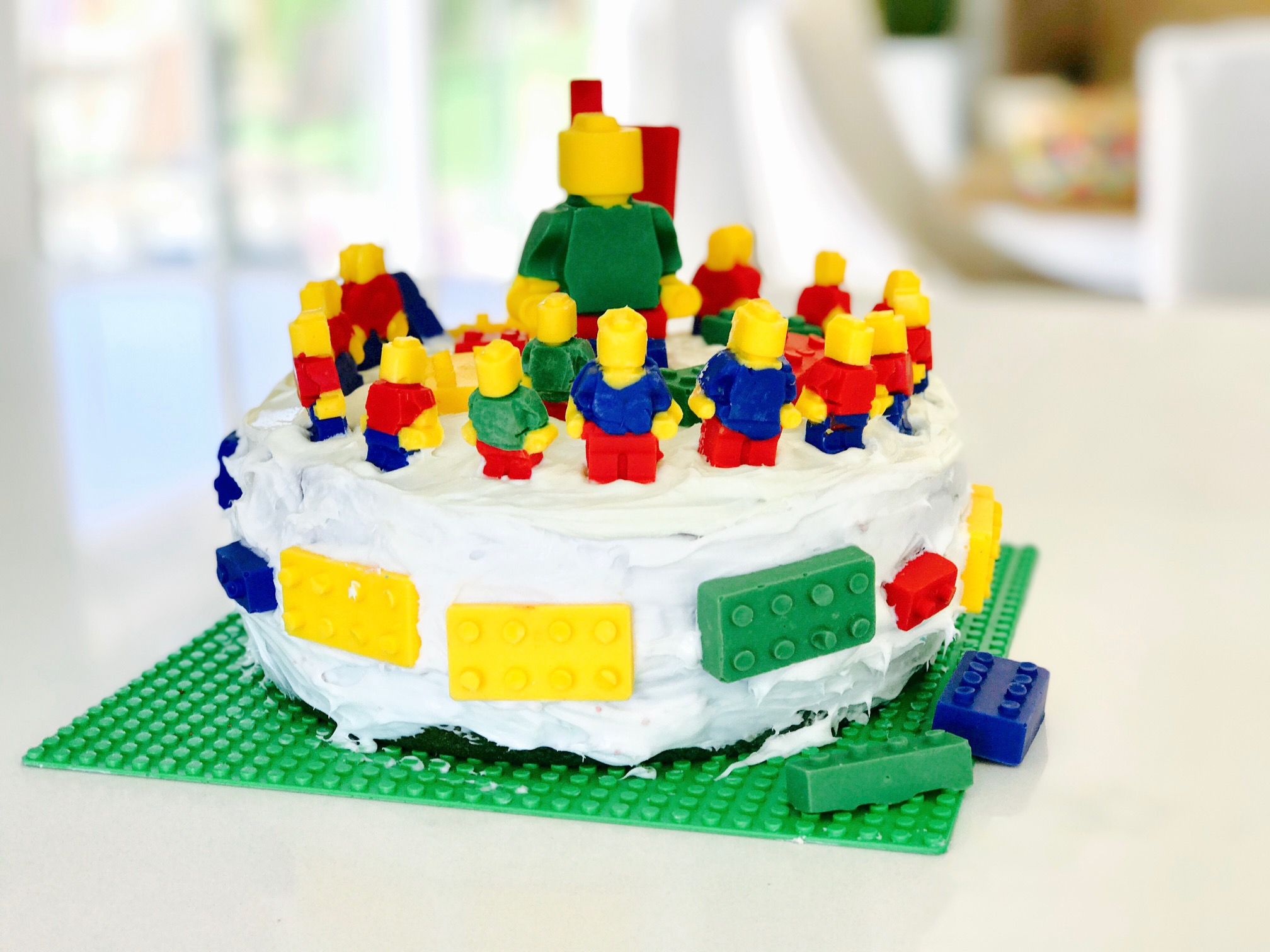 After much back and forth, Calvin decided HE was going to decorate the cake all by himself! I LOVE how it turned out!! Best of all, SO DID HE! XOXO