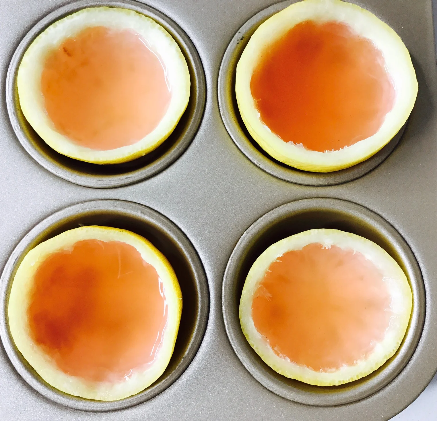 Be sure to make room in your refrigerator for your cupcake tin before you get started!! 