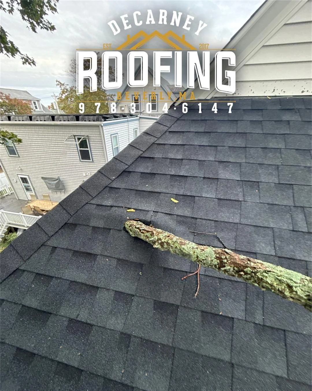 💨 Did your roof weather the storm? 🌧️

The season&rsquo;s first nor&rsquo;easter brought some serious wind across the North Shore! This homeowner in Salem had no idea a branch had gone straight through their roof until we inspected it.

It&rsquo;s 