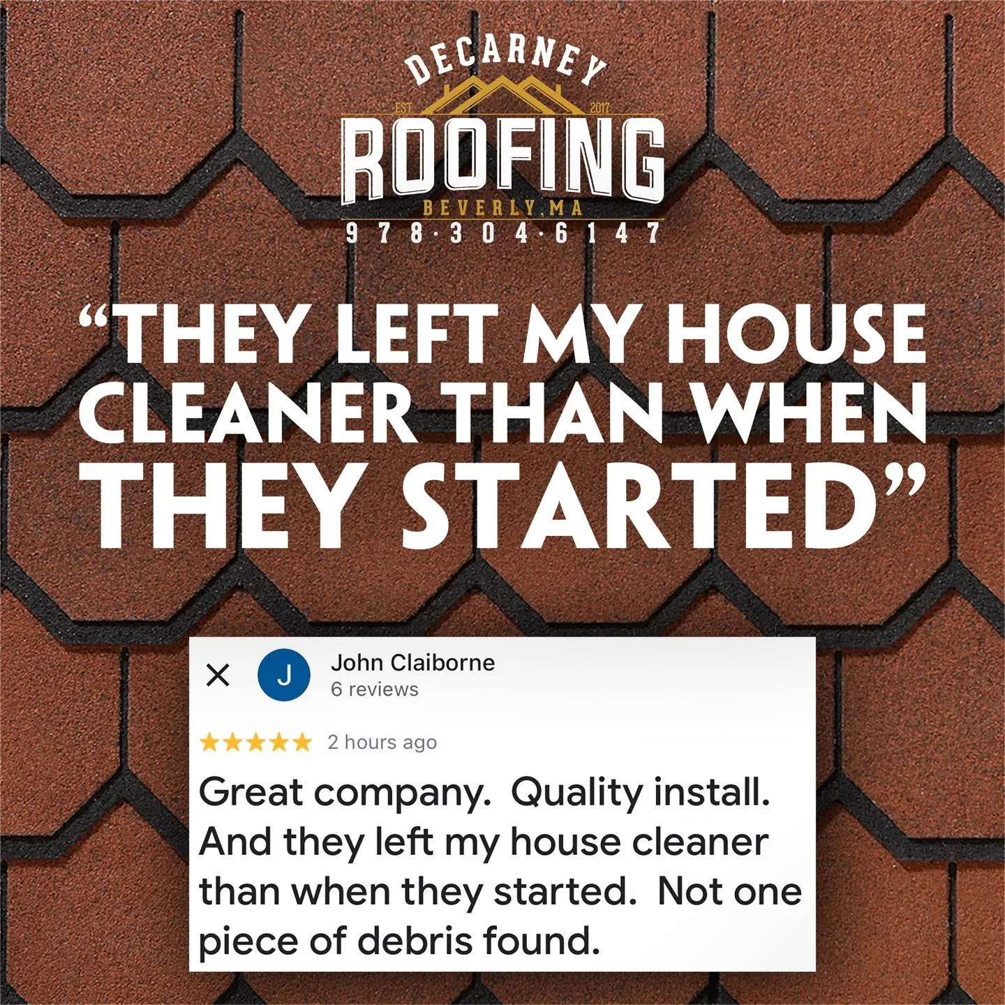 Huge thank you to John for the great review on Google! ⭐️

Hearing that we left your home cleaner than when we started means everything to us. Nobody wants to be cleaning up construction debris after the crew is Gone! 

We appreciate you taking the t
