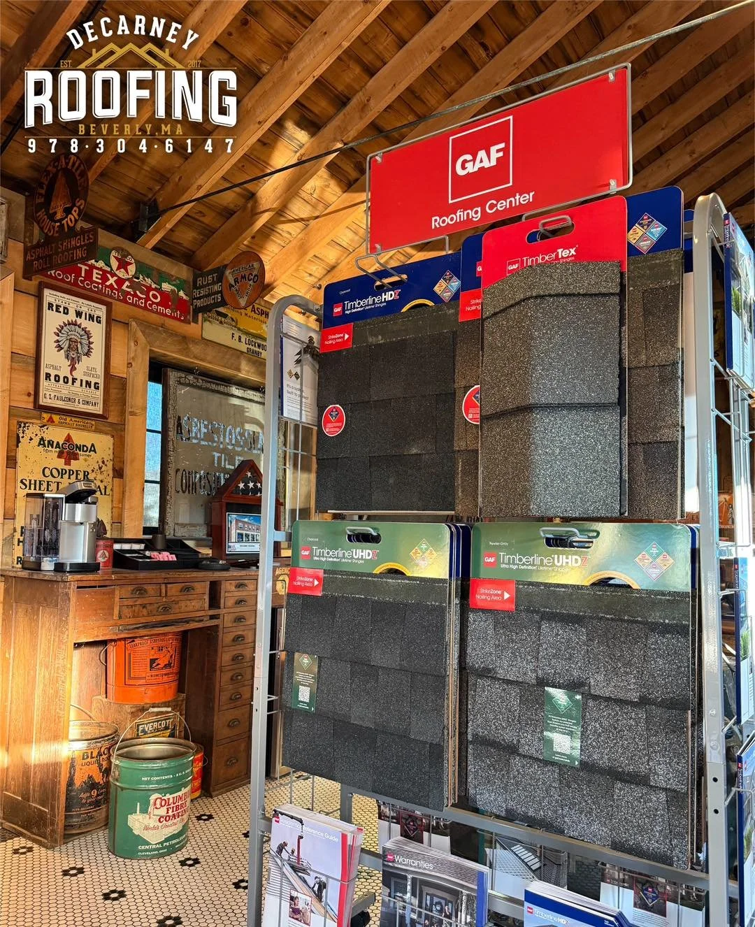 Compare shingles in person before you make your selection! 🏠

Stop by our Beverly office and see the real thing 👀📍

#DeCarneyRoofing #DeCarneyDidIt #TheDeCarneyDifference #BeverlysRoofer #BeverlyMa #BeverlyBasedBeverlyTrusted