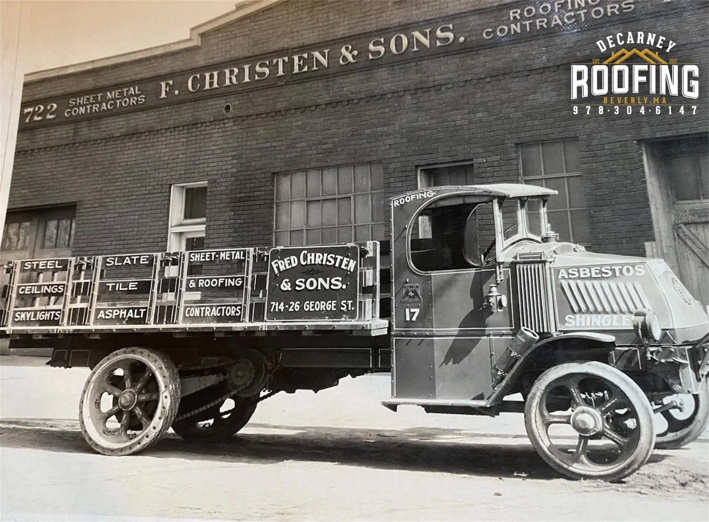 Throwback Thursday Roofing History 🚛🧱🛠️

How cool is this one? I have never even seen a truck with a front end like that!

I love the little details. &ldquo;Roofing&rdquo; lettered right above the door and &ldquo;Asbestos Shingles&rdquo; stamped a