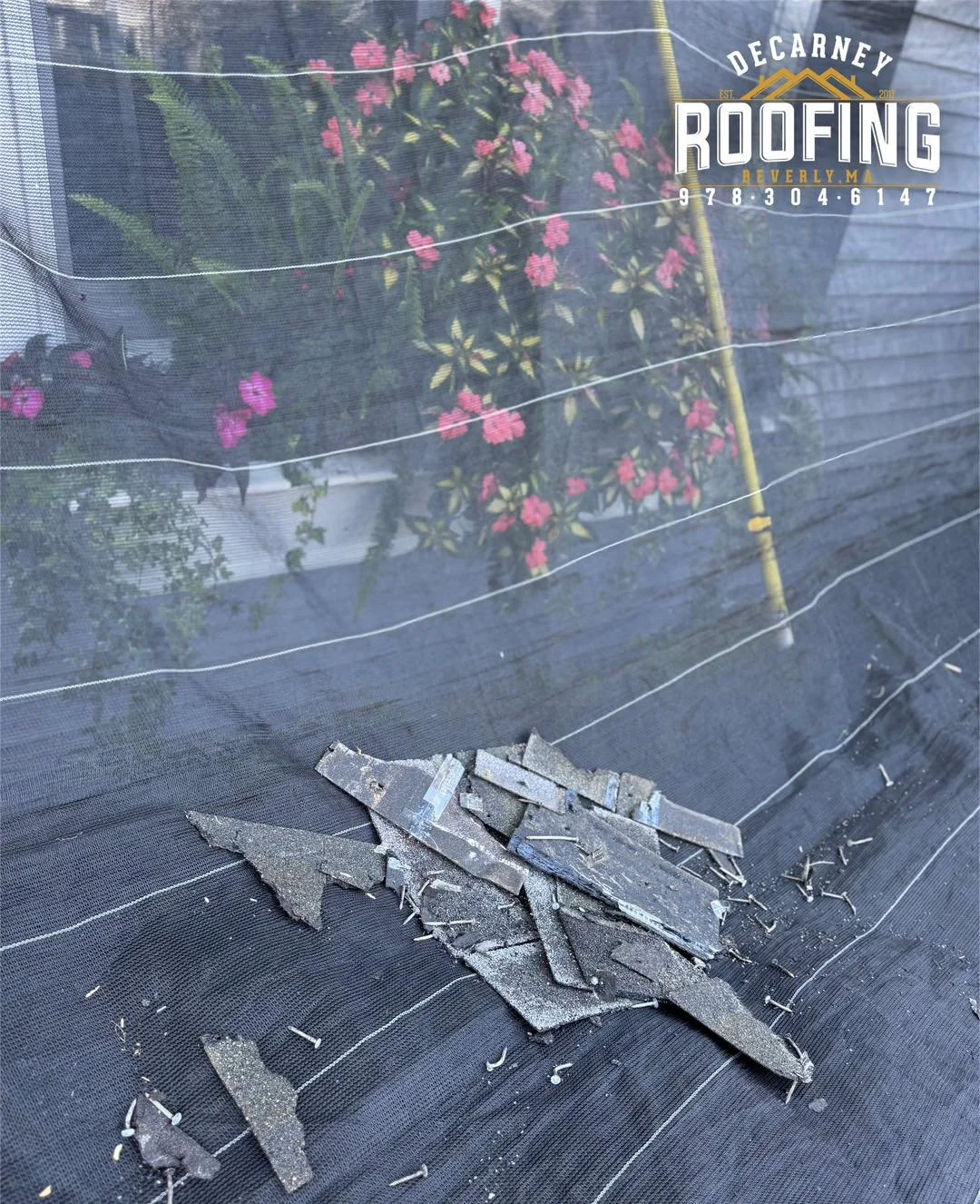🧹 You wouldn&rsquo;t want to clean these nails and shingles out of your bushes and neither do we! 

That&rsquo;s why we use the Catch All System on all new roof installations to keep our clients property clean and protected through out the entire pr