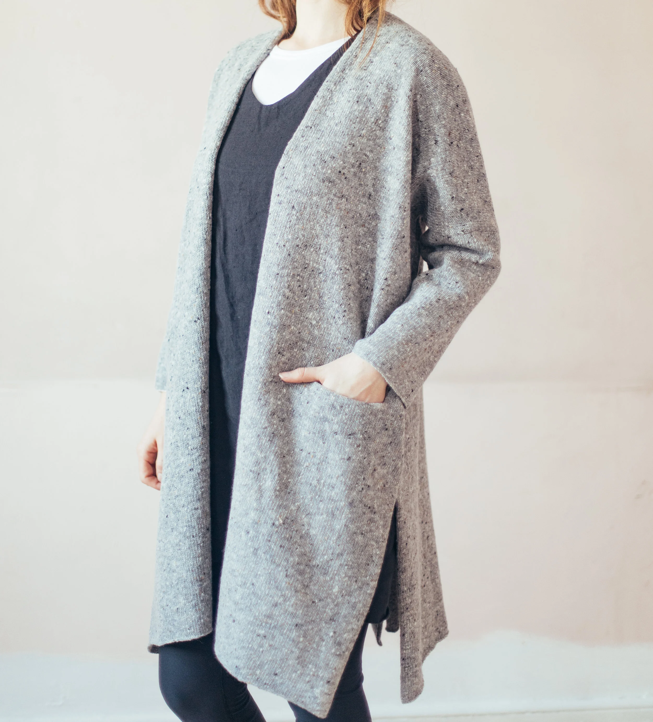 long merino wool cardigan