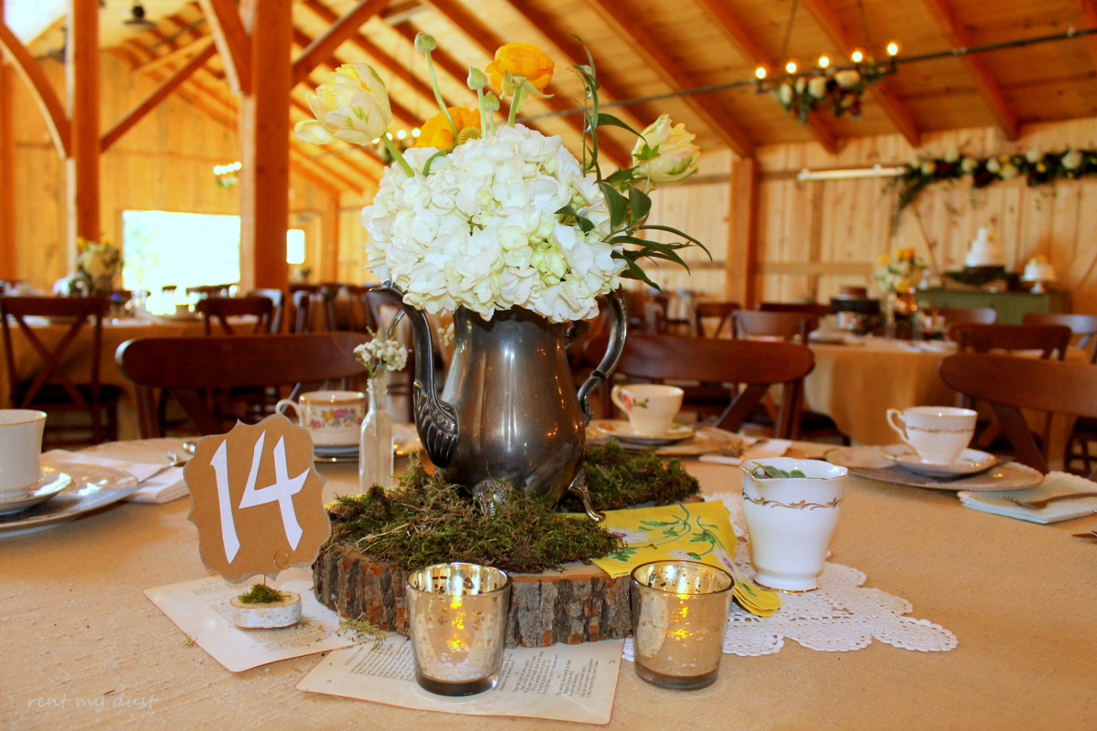 Silver Teapot Table Decor