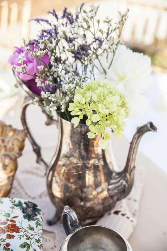 Silver Teapots for tablescapes