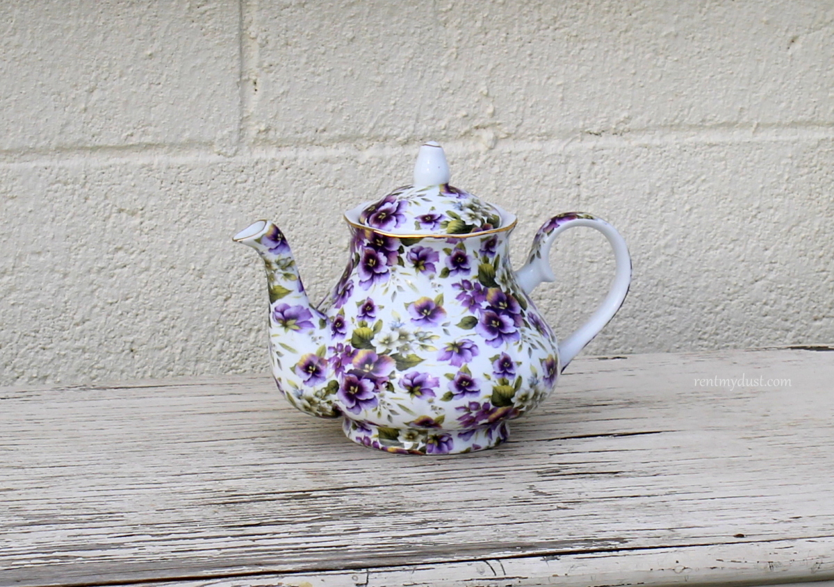 Purple Chintz Teapot