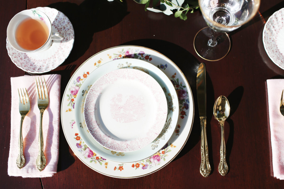 Mismatched Dinner, Salad, Dessert plate