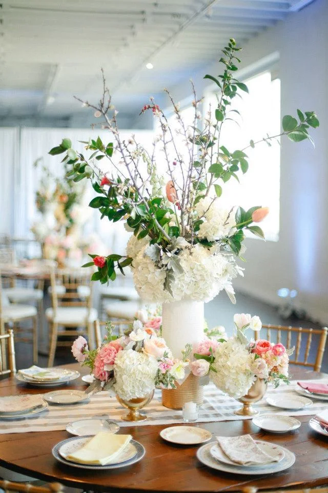 Mismatched Dinner Plates & Napkins