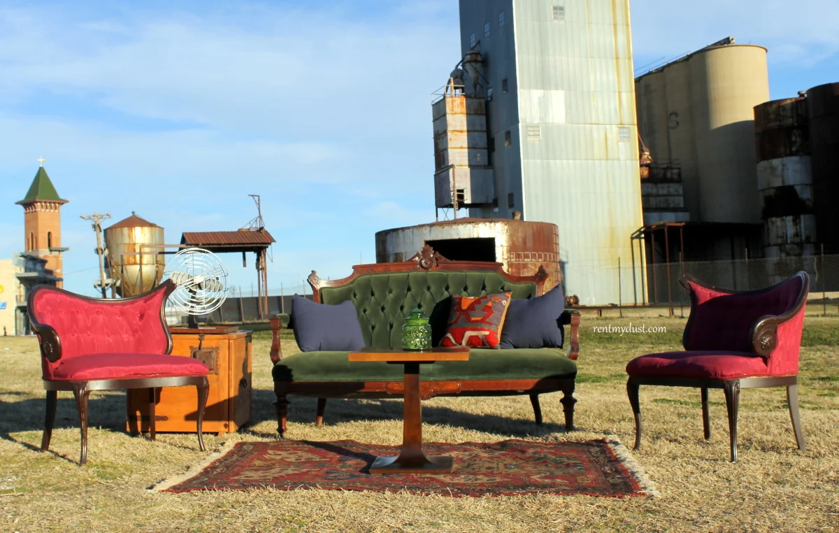 Vivian Leigh Settee with Tracy & Hepburn Chairs