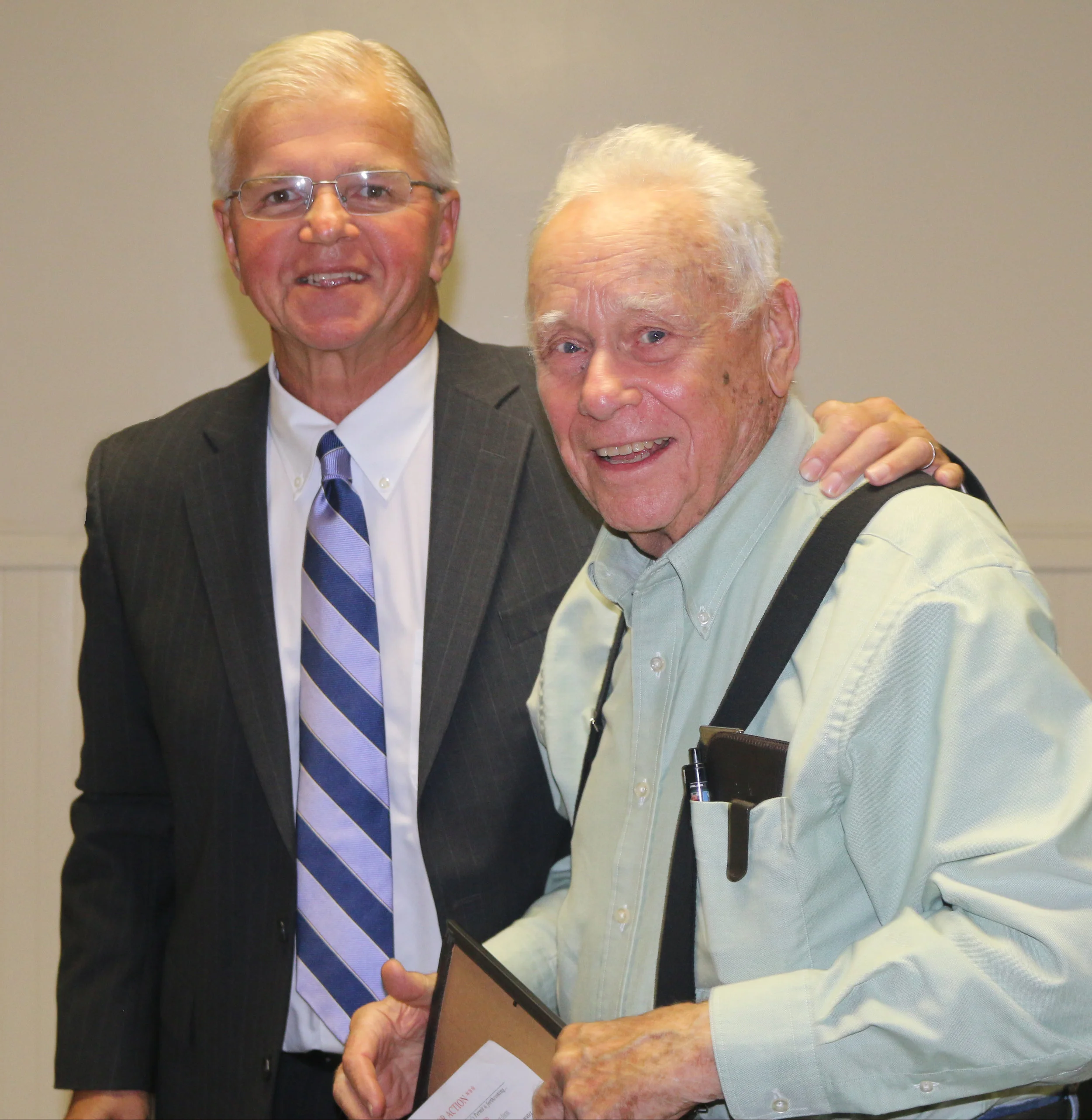 John Anderson receives proclamation from Assemblyman Fred Thiele
