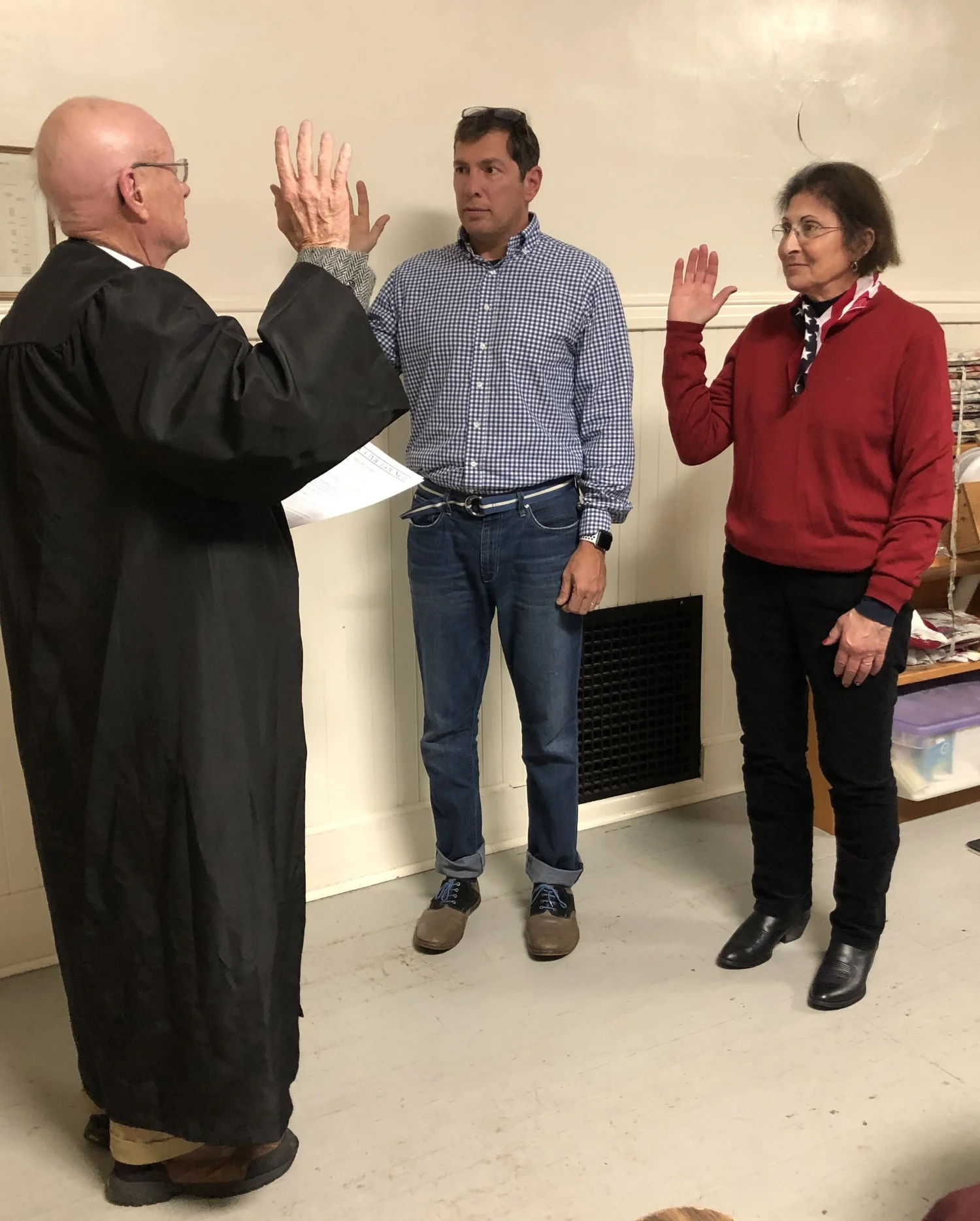 Elena Loreto and Rob Schneider Swearing In