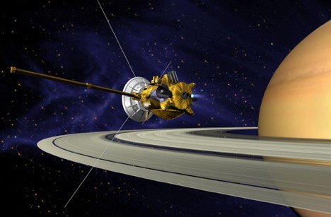 (Artist’s concept of Cassini. Image credit: NASA. Available here: http://photojournal.jpl.nasa.gov/catalog/PIA03883. Public domain)