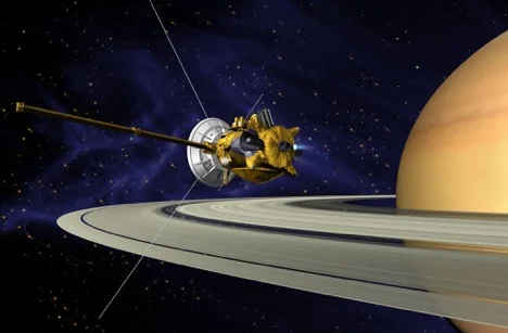 (Artist’s concept of Cassini. Image credit: NASA. Available here: http://photojournal.jpl.nasa.gov/catalog/PIA03883 . Public domain)