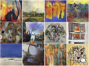 Figure 3: These images were "painted" by a deep learning neural network called a creative adversarial network (CAN).