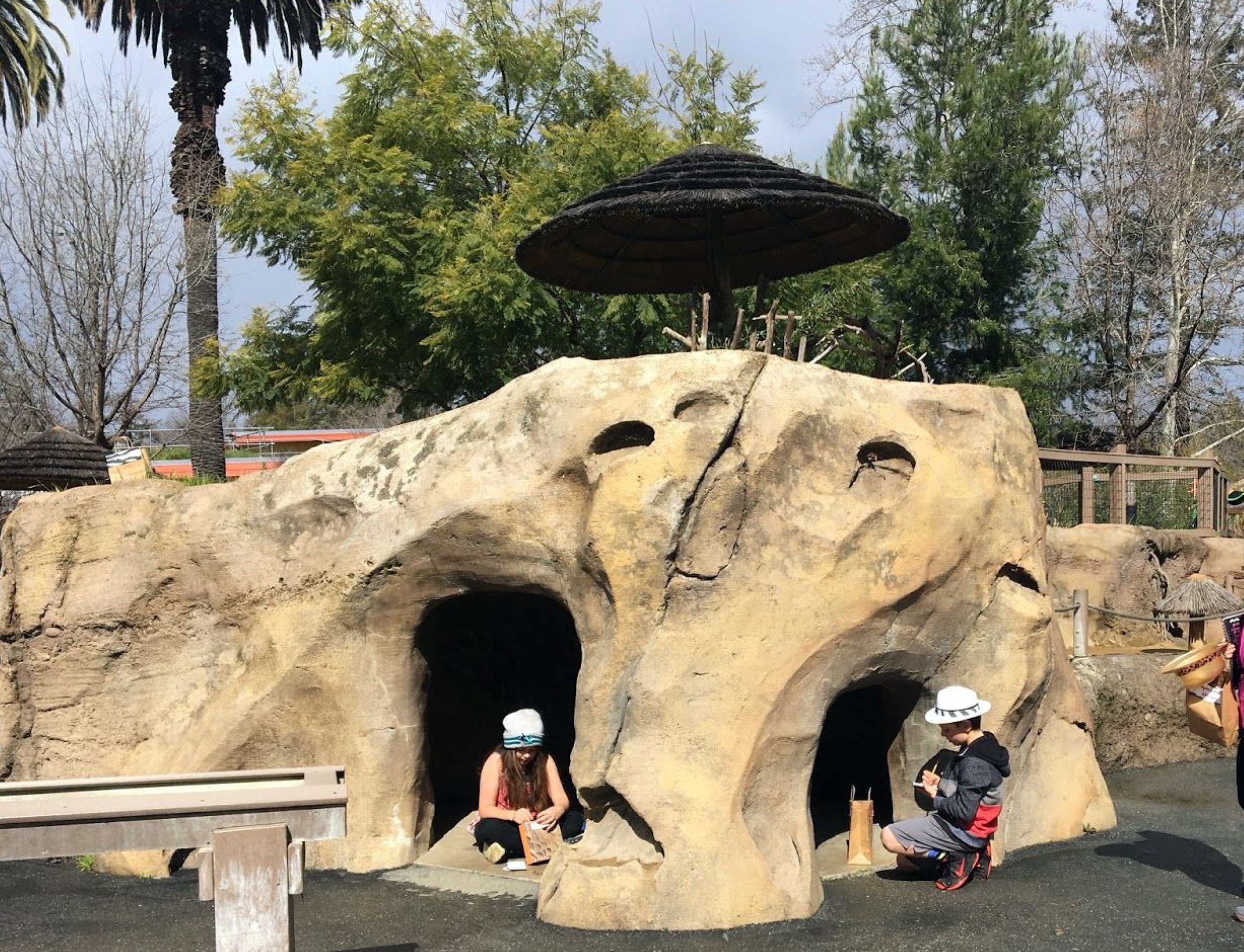  Young guests trying out a prototype in the park 