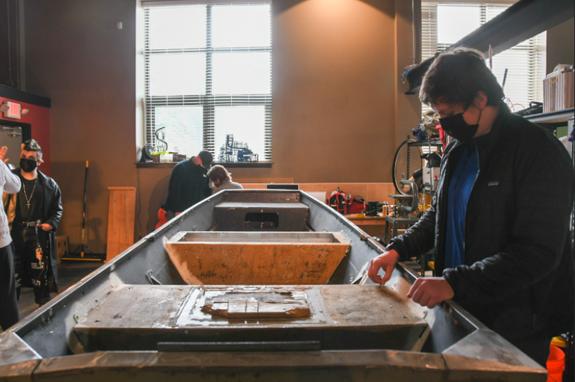 February, 2021: Gralyn builds a boat!