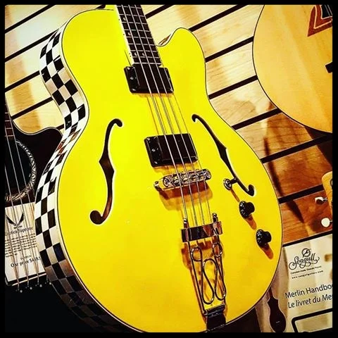 Bass guitars- Reverend, Sublime Guitar Co., Dean, Luna, and Godin