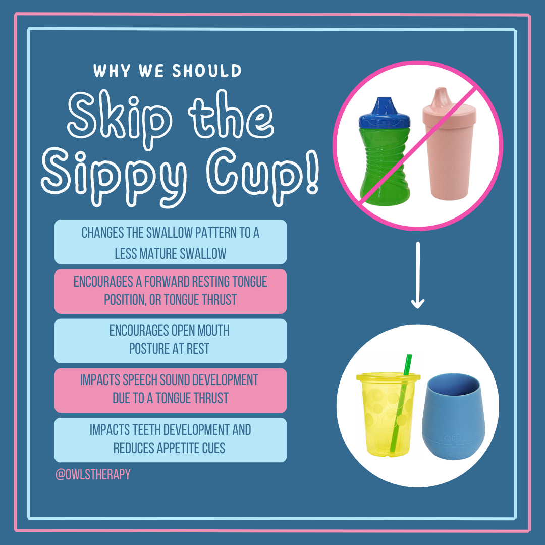 Skip the Sippy! A Speech-Language Pathologist's Guide on Sippy Cups: Part 1  — OWLS Speech Therapy