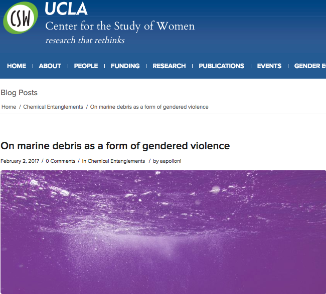 On marine debris as a form of gendered violence