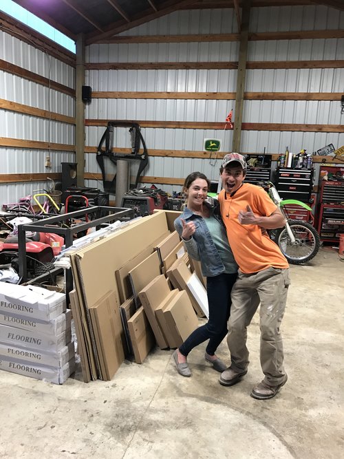 look how happy they were before putting the kitchen in a box together.