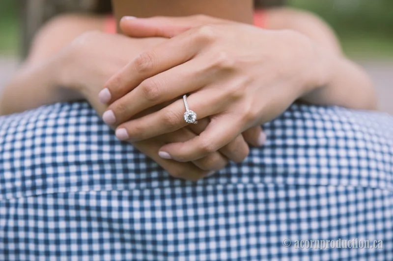 A rainy day engagement session