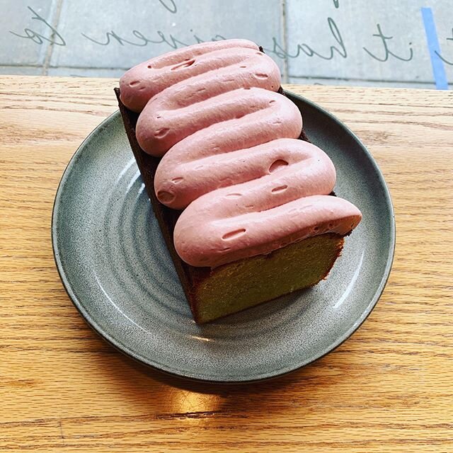 For Mother&rsquo;s Day. Vanilla and strawberry tea cake with strawberry ganache. You can call and place order for Sunday pickup. We will also be selling it by the slice in the shop.