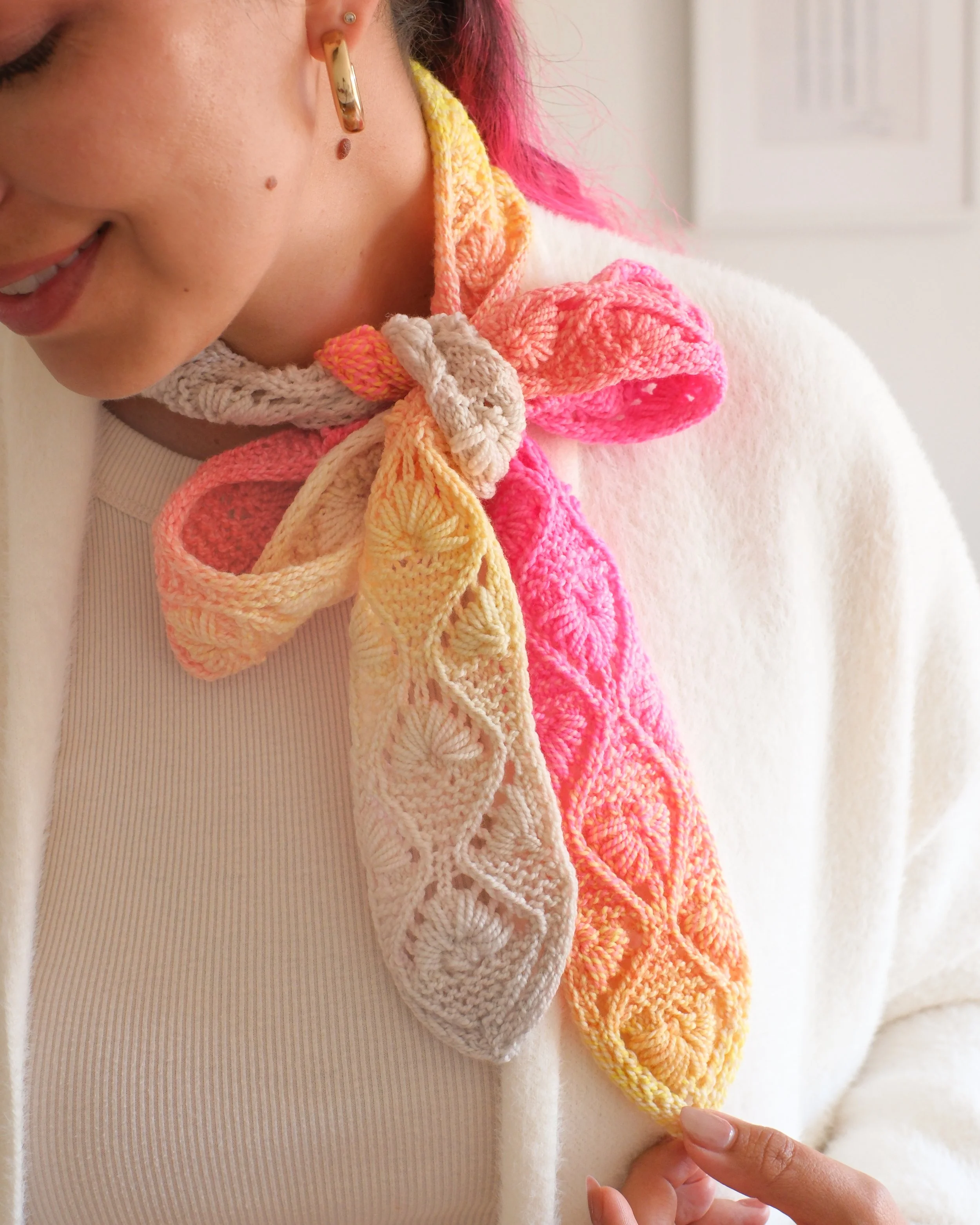 Cyclamen Scarf Bow