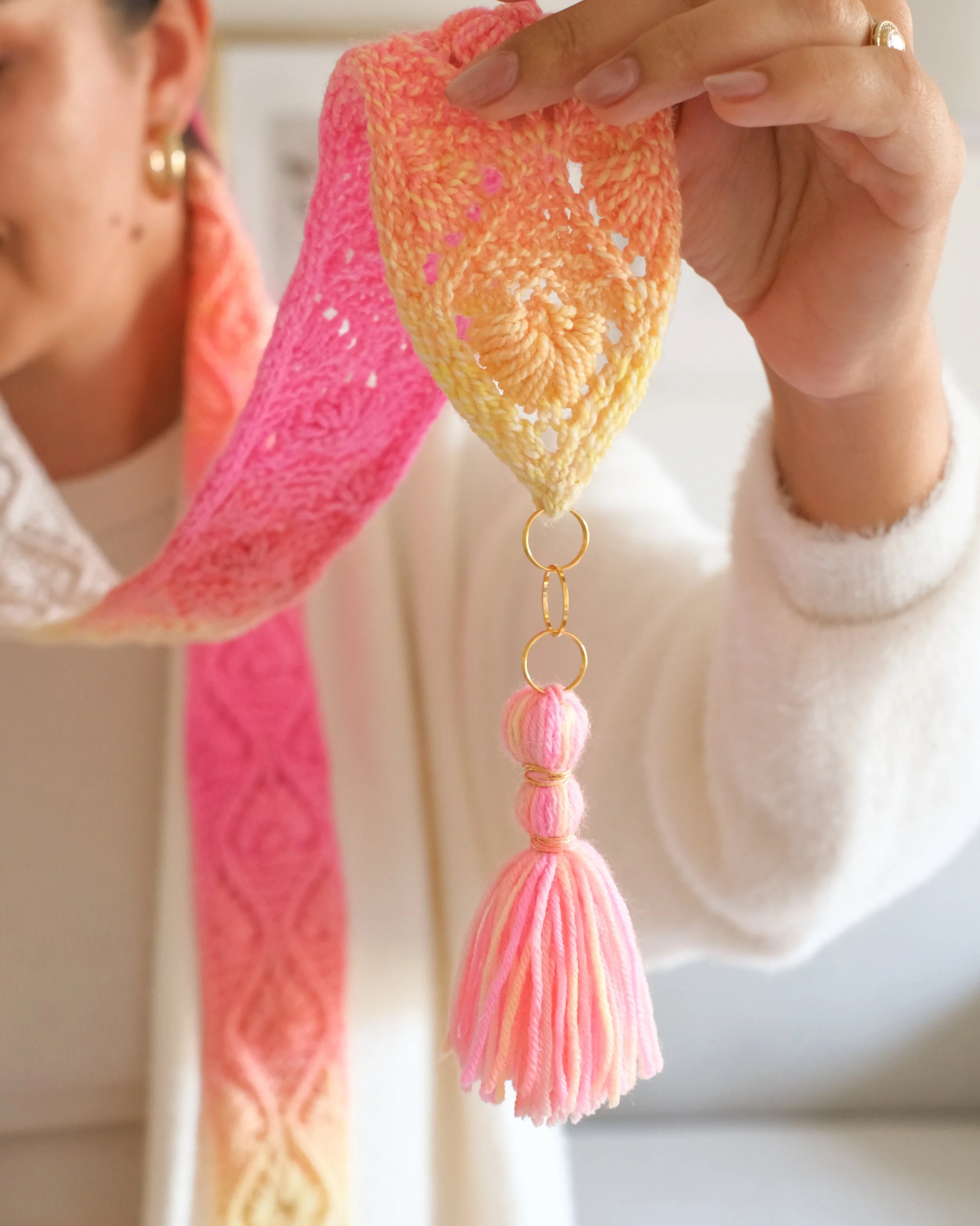 Cyclamen Scarf Tassel
