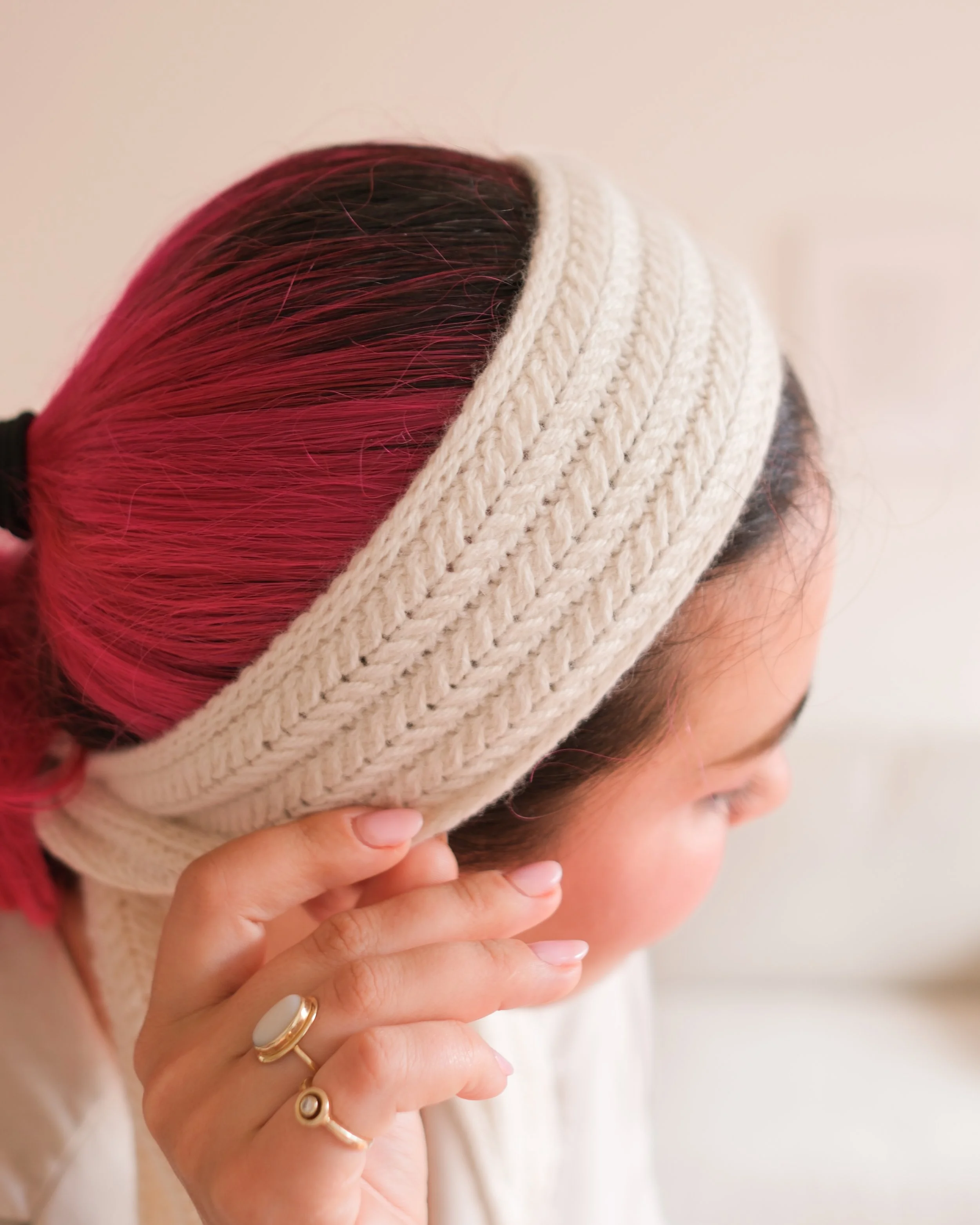 Ardea Mini Scarf on the Head