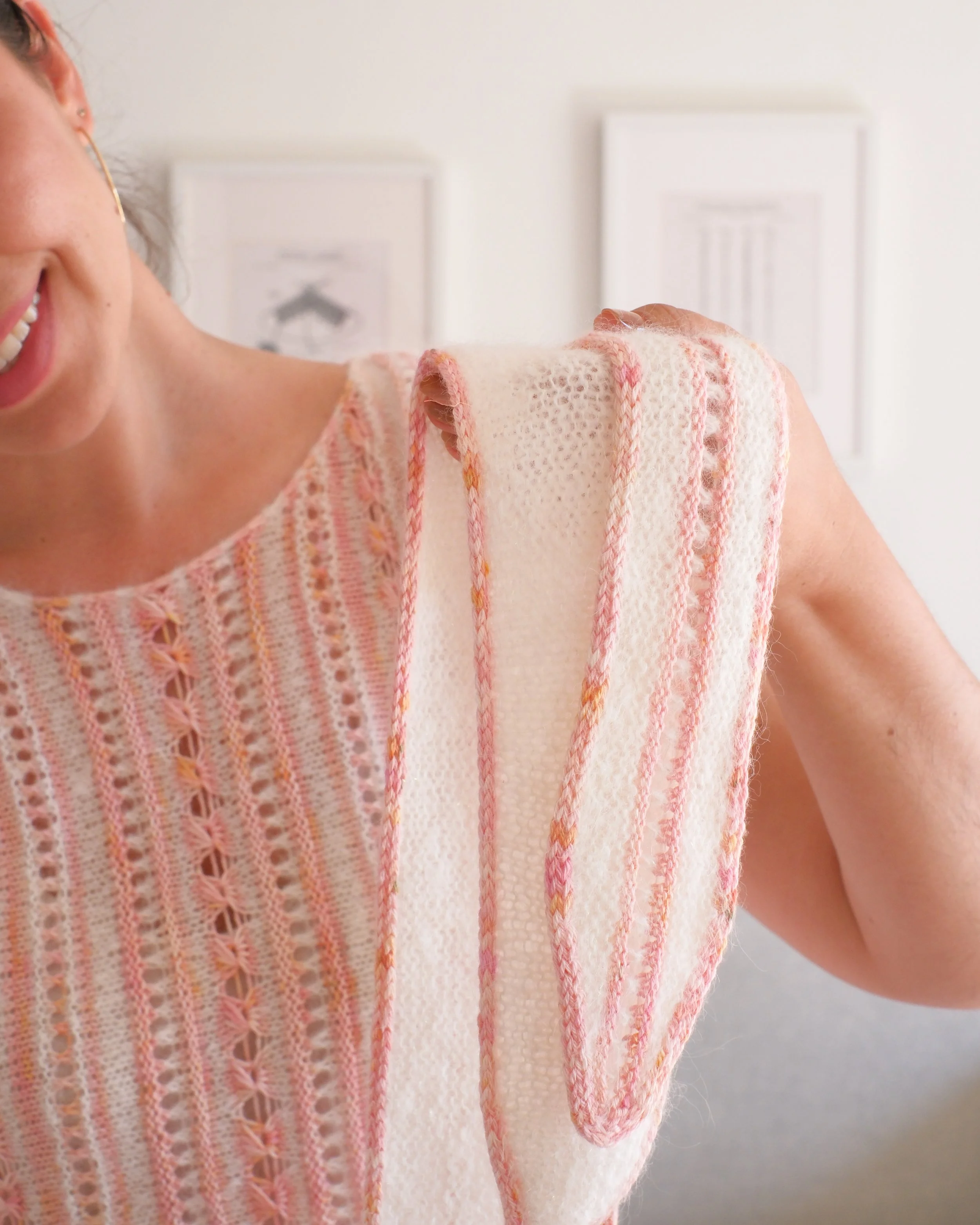 Vesna Mini Scarf both versions