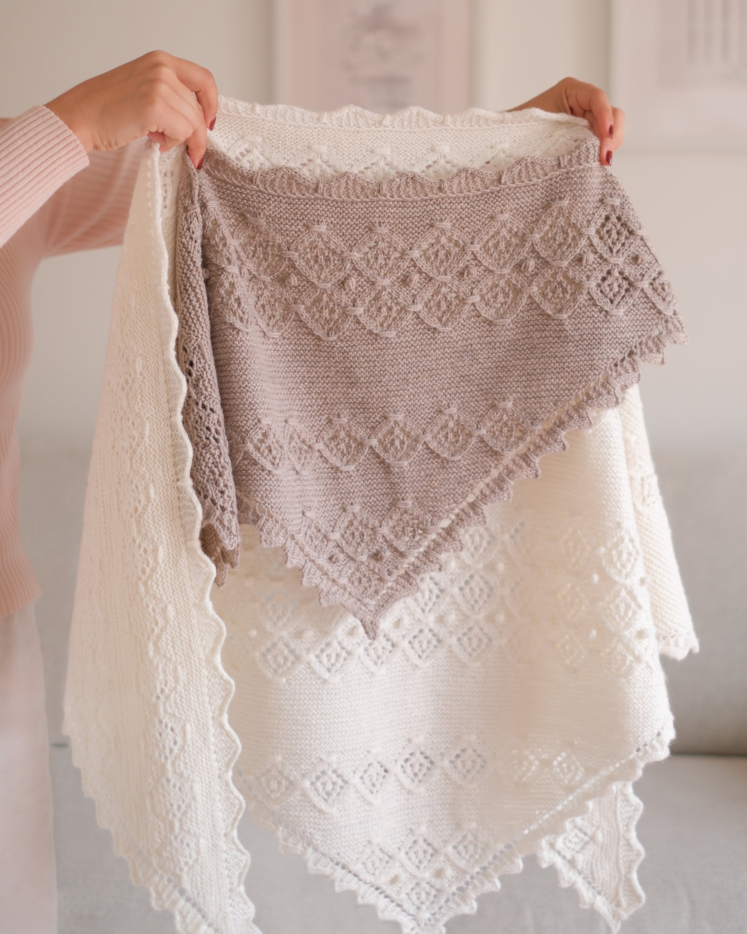 Tartlet Shawl Both Sizes Draped