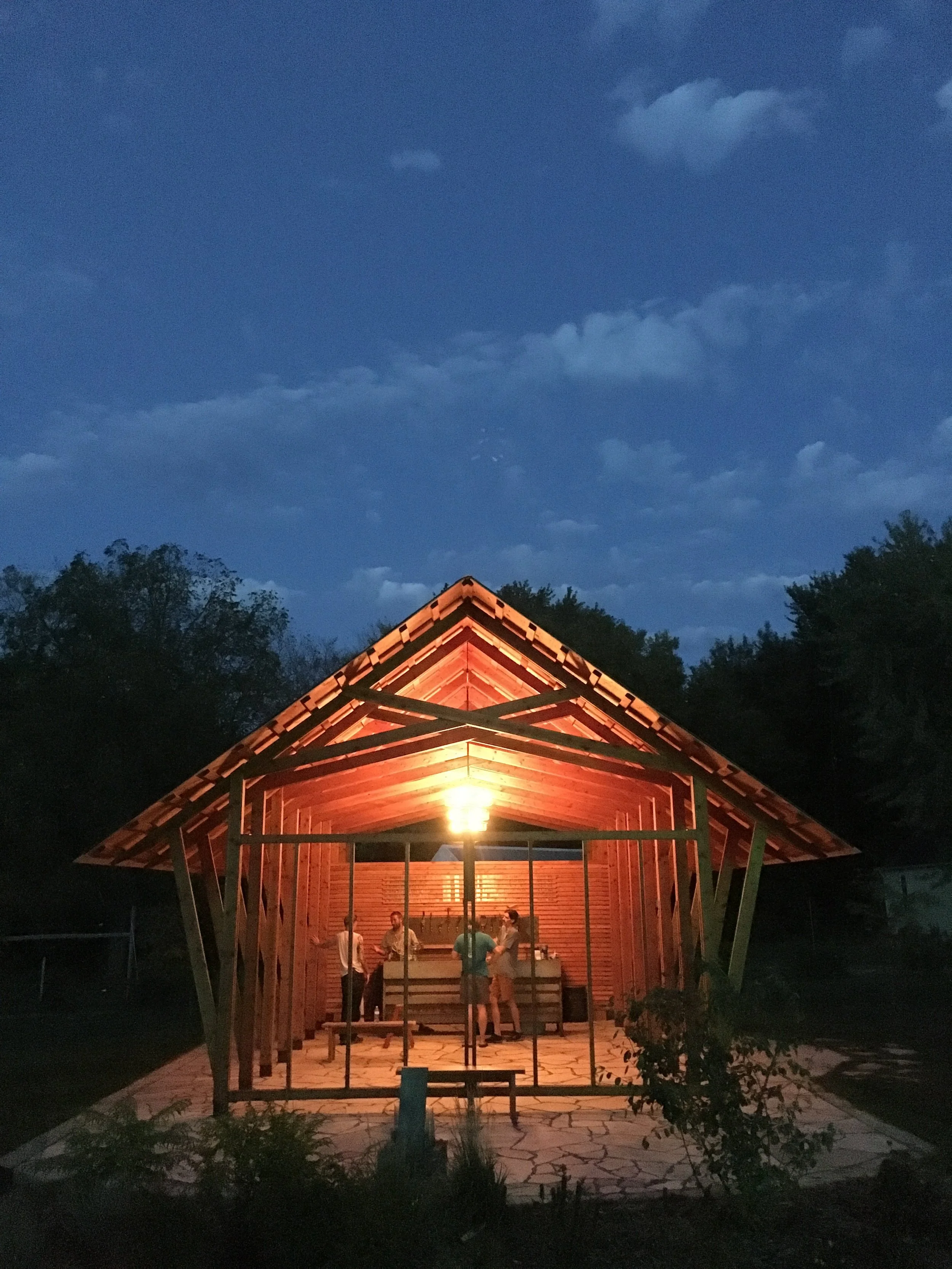 A shelter/bar/cooler designed for Hog’s Back Brew Farm at Ecker’s apple farm in Centerville, WI.   