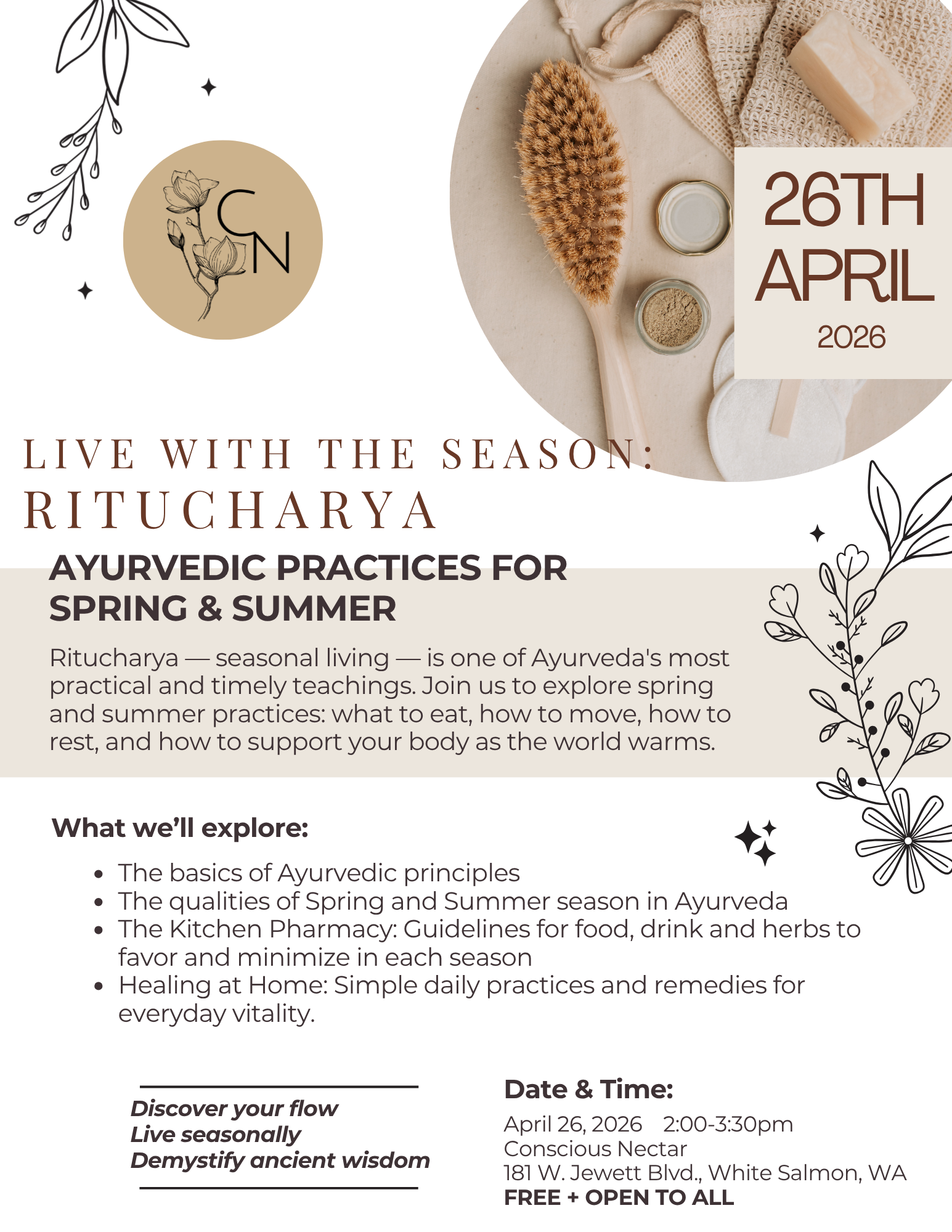 Ritucharya Spring & Summer  April 2026 Free Talk.png