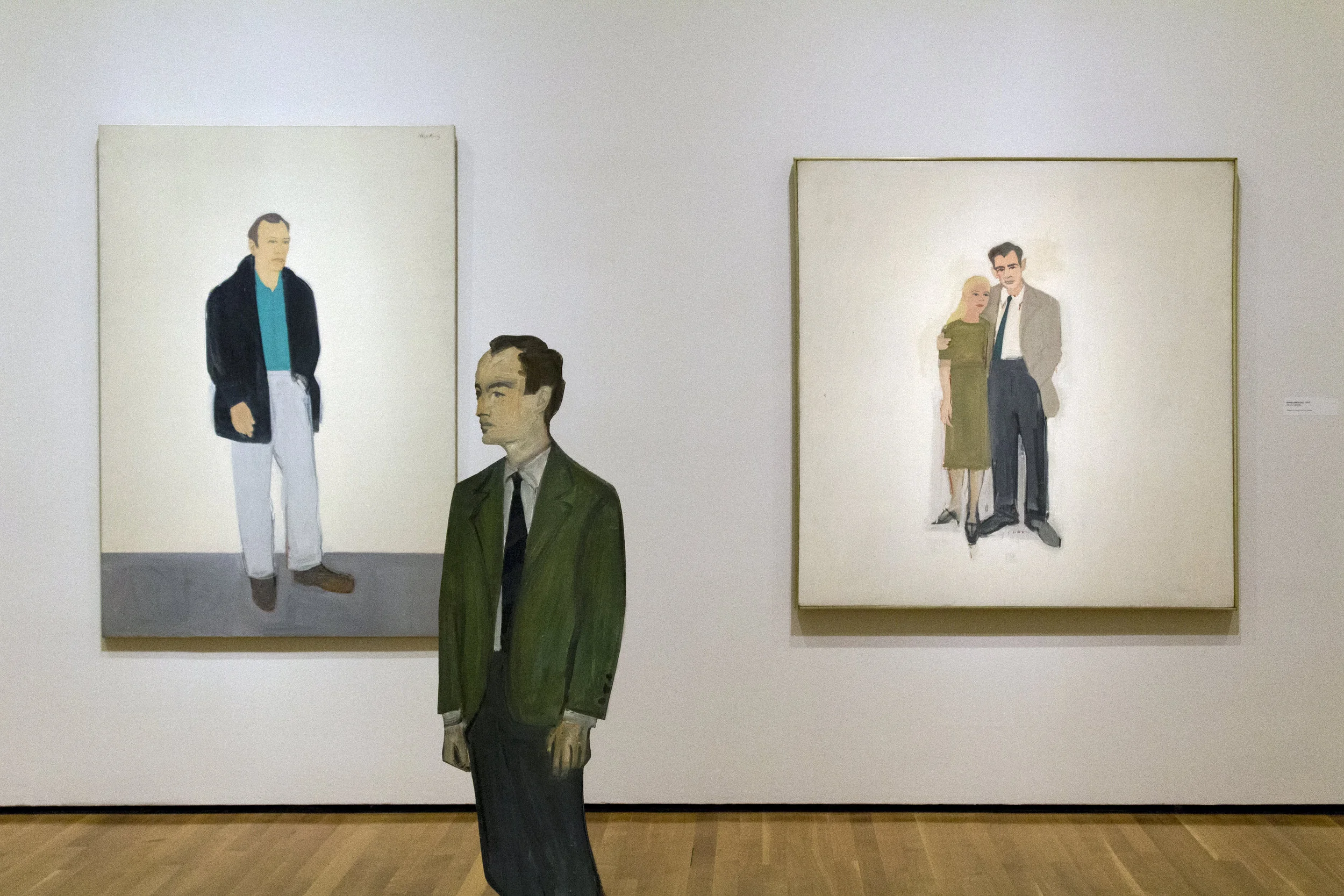 "Self Portrait Cutout" and "Irving and Lucy" Oil on canvas, 1958. Alex Katz. Image courtesy of author.