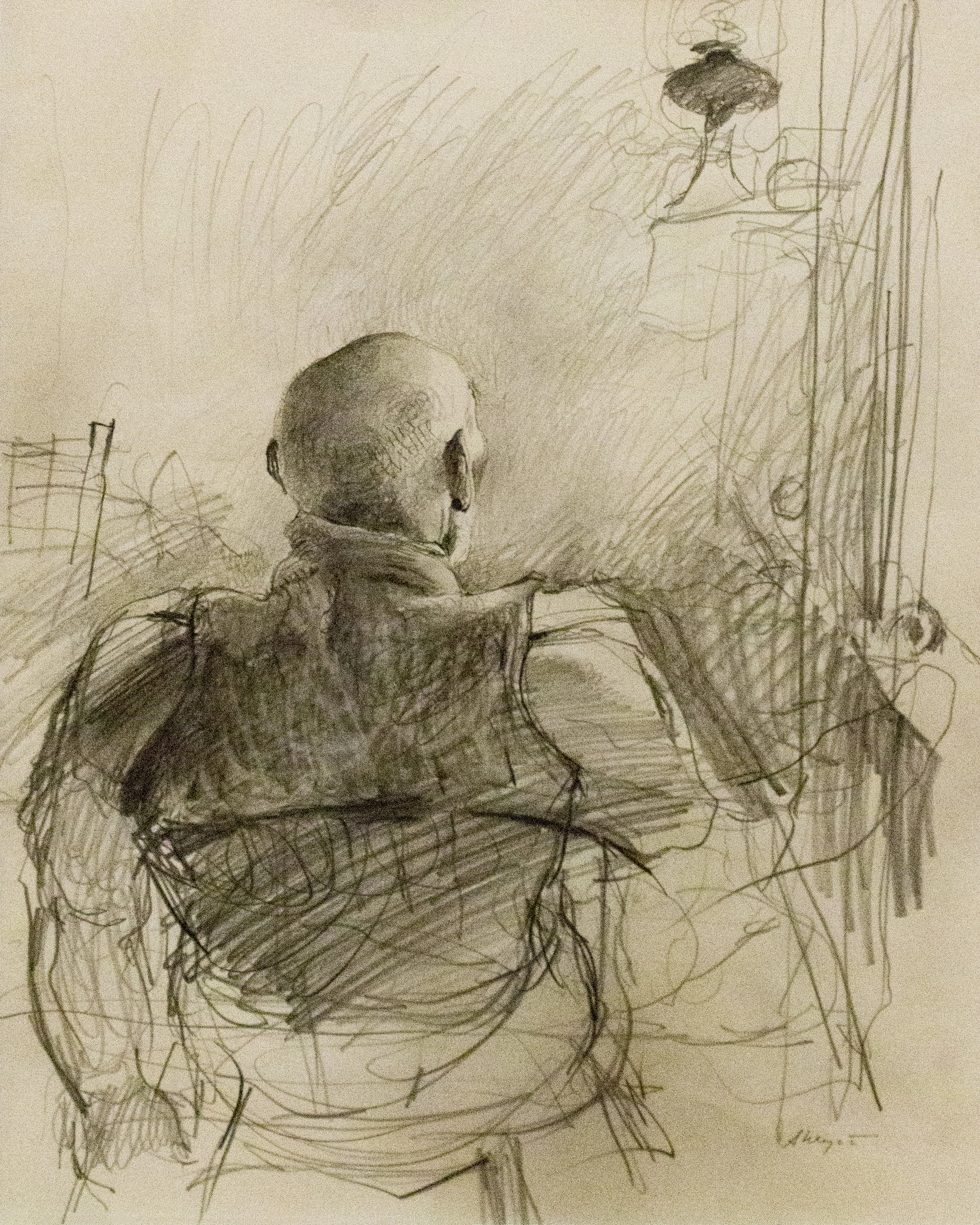 Sketch, Pencil on paper. Andrew Wyeth. The Brandywine River Museum of Art. Image courtesy of author. 