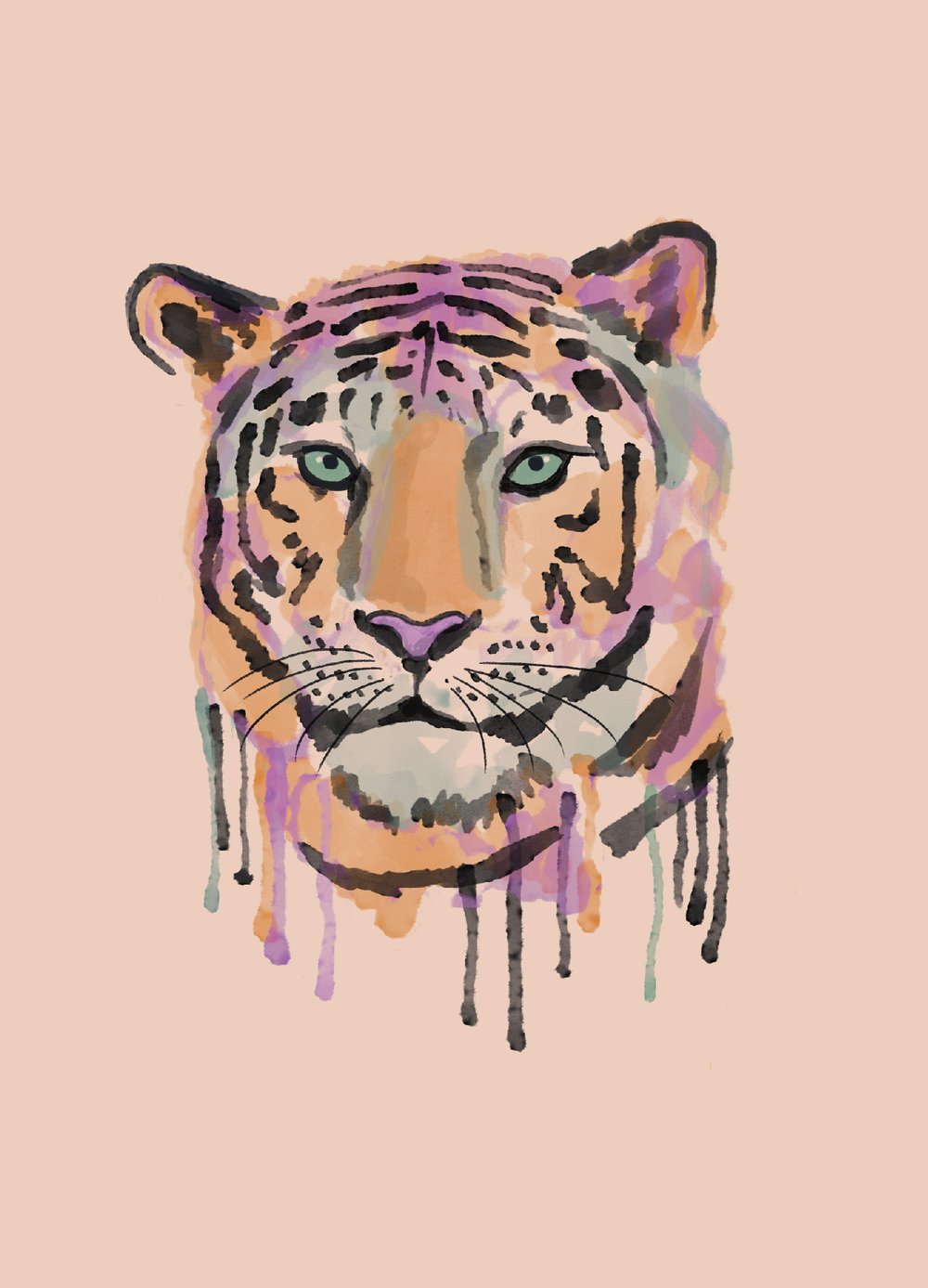 Watercolor Tiger Illustration