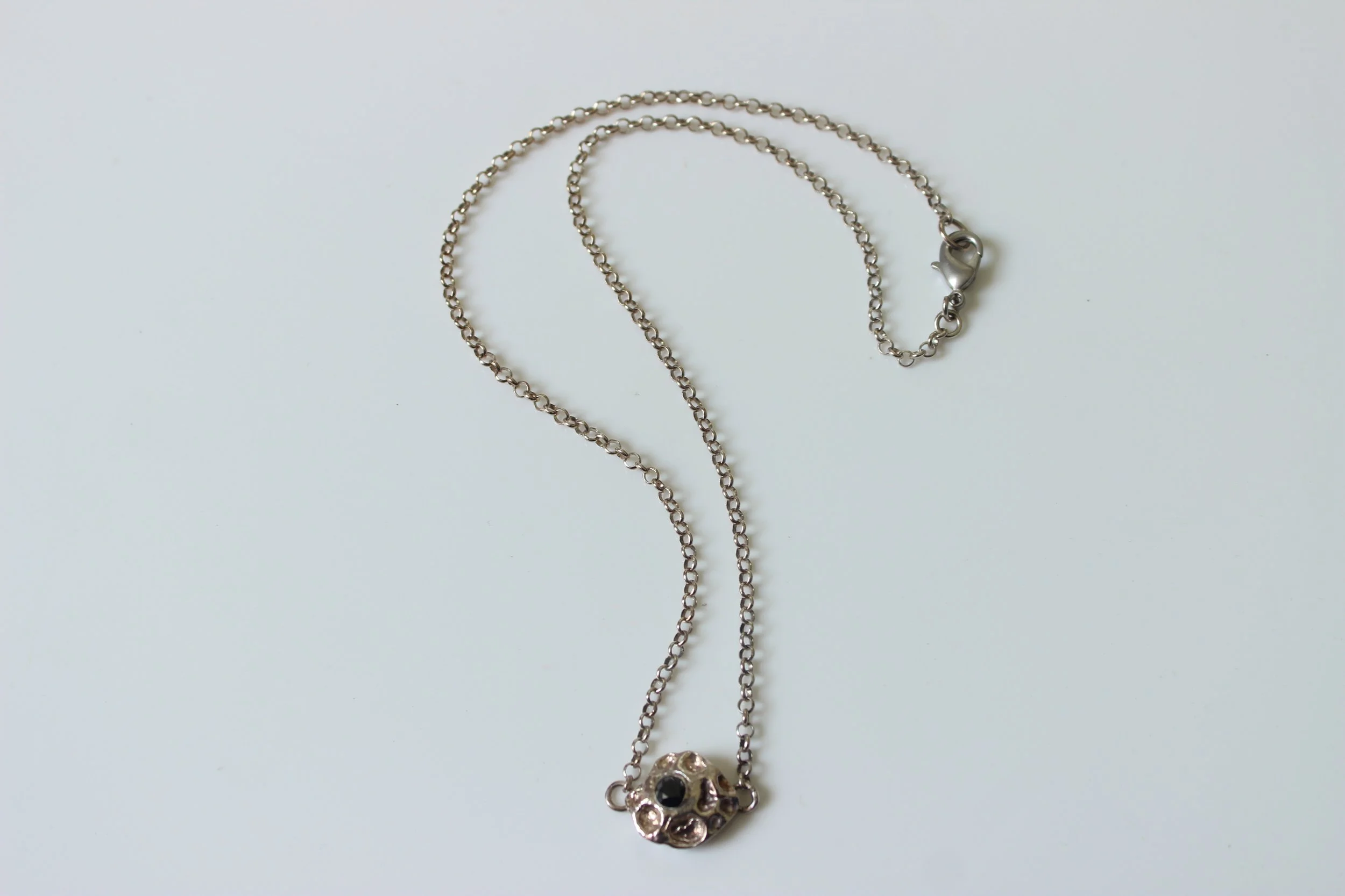 Small Honeycomb Black Diamond Necklace.JPG