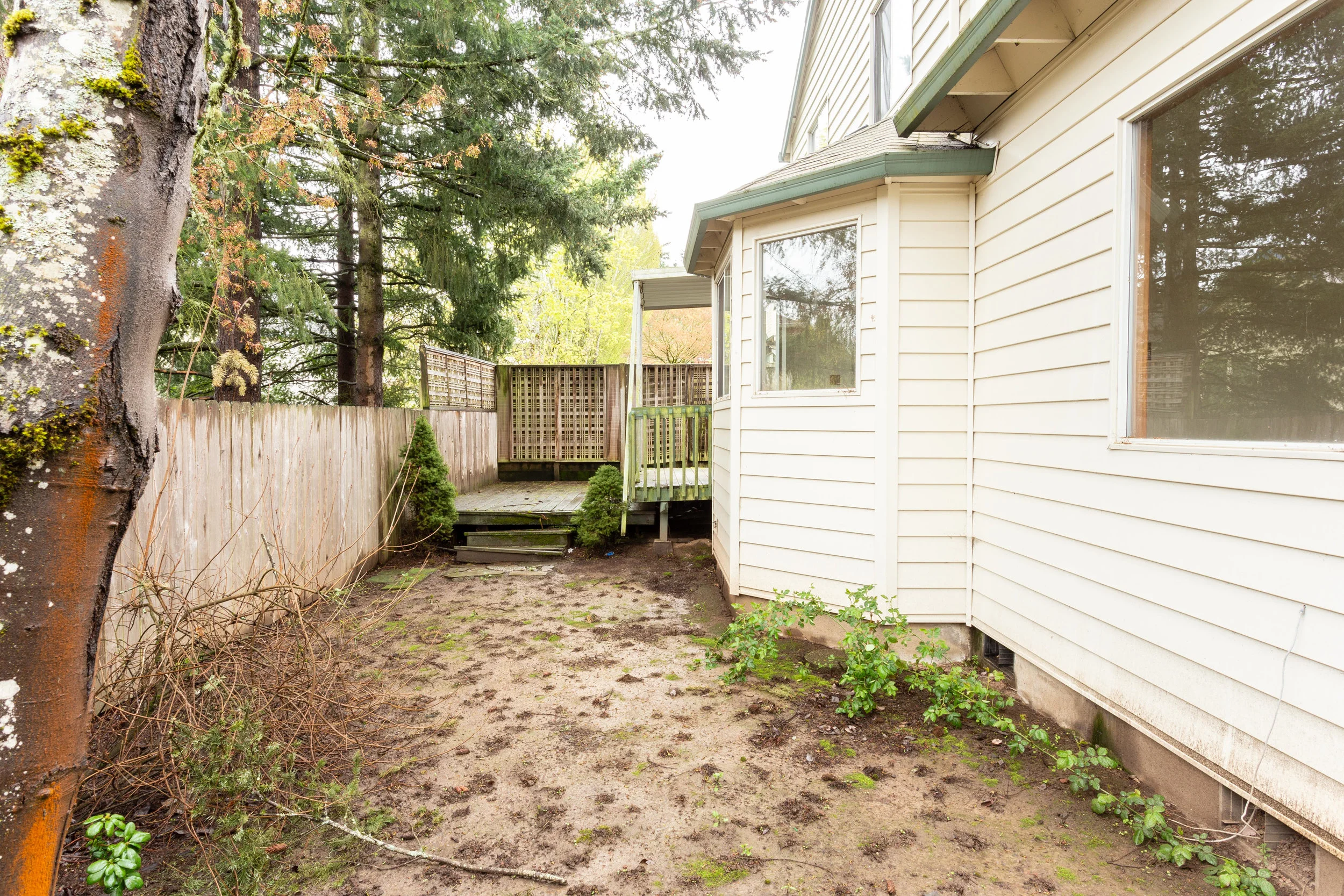 The side and backyard is just big enough to be useful but not too big to take care of. What will you put here?