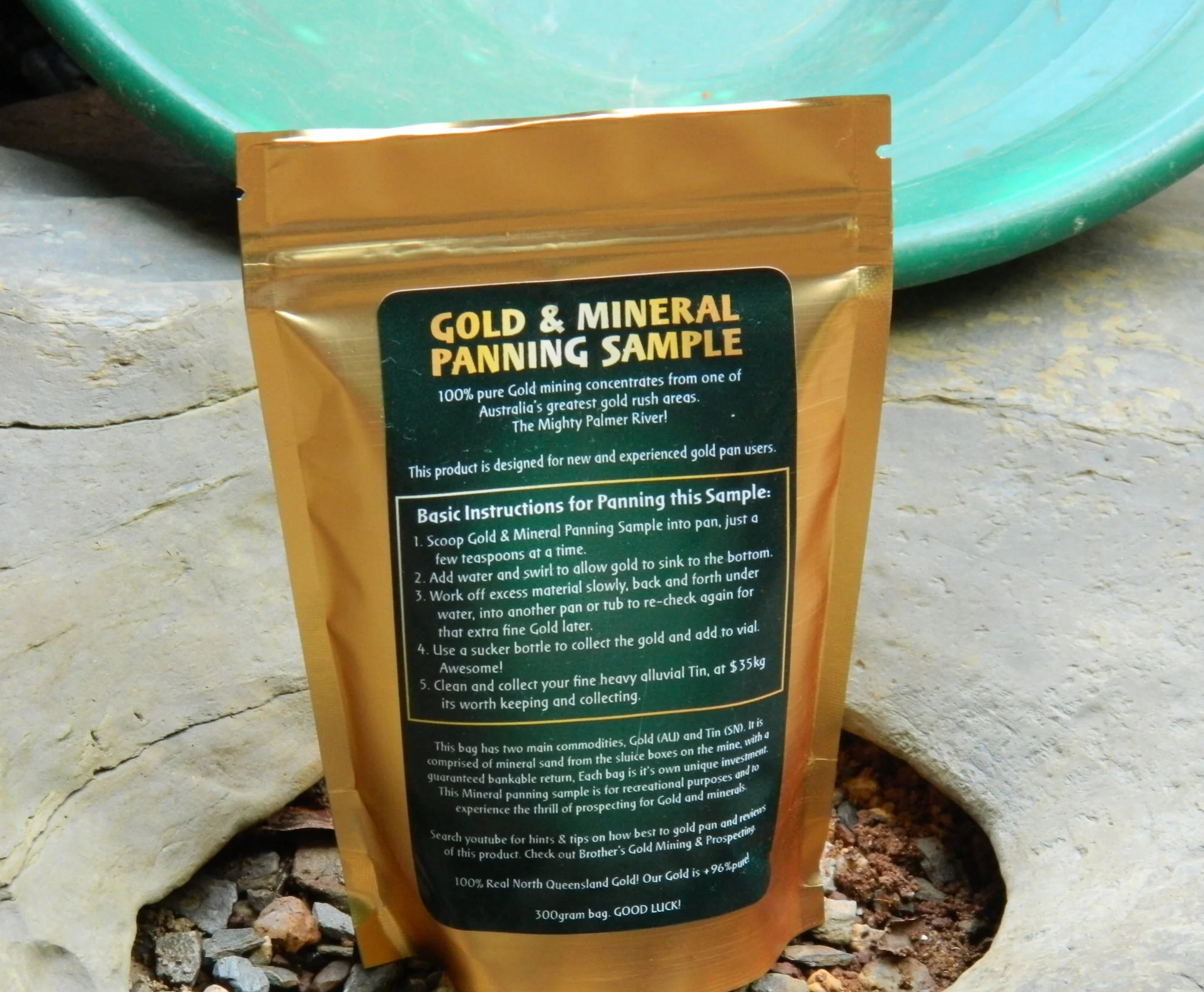 Gold and Mineral Panning sample