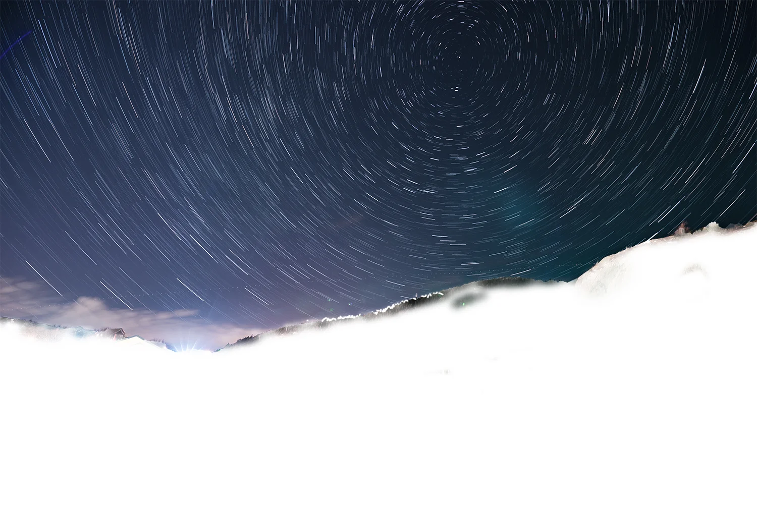 The sky layer in Photoshop placed over the 5 minute foreground
