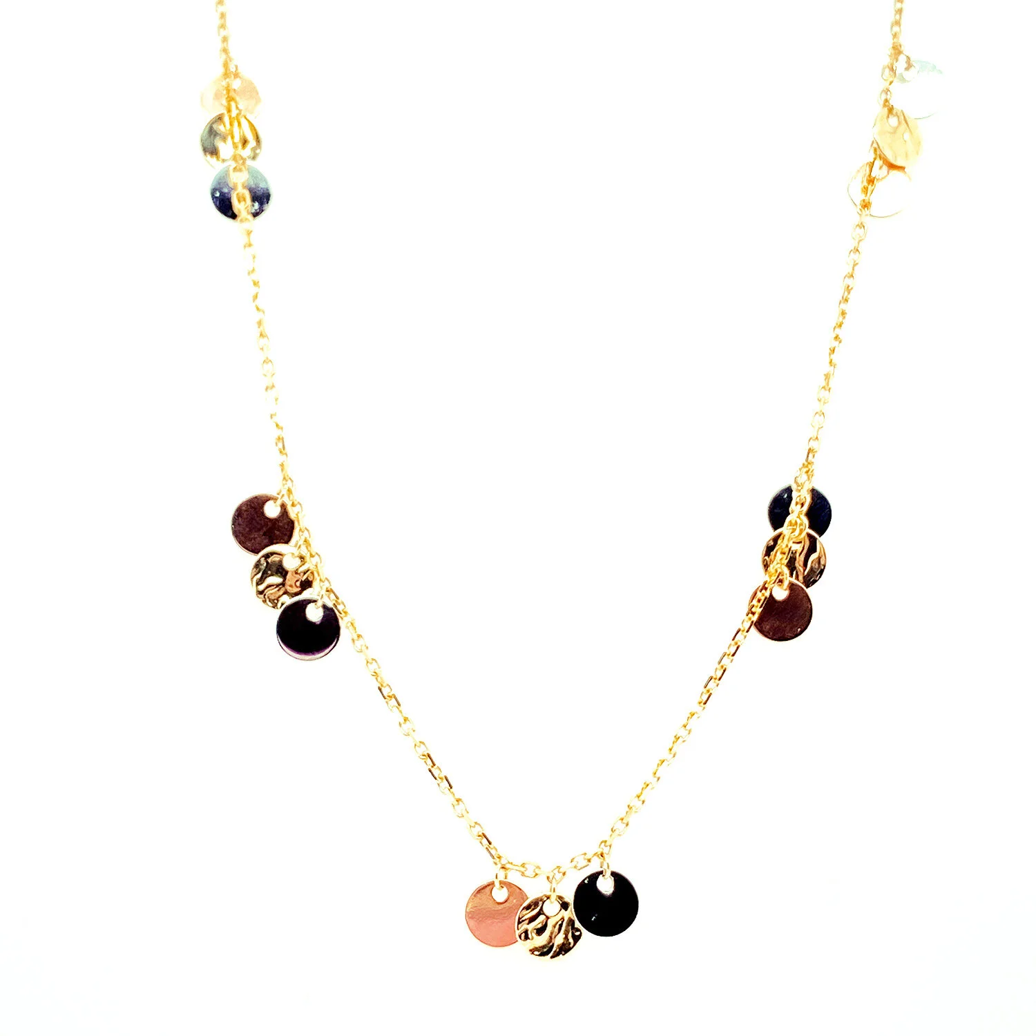 Multi Disc Station Necklace