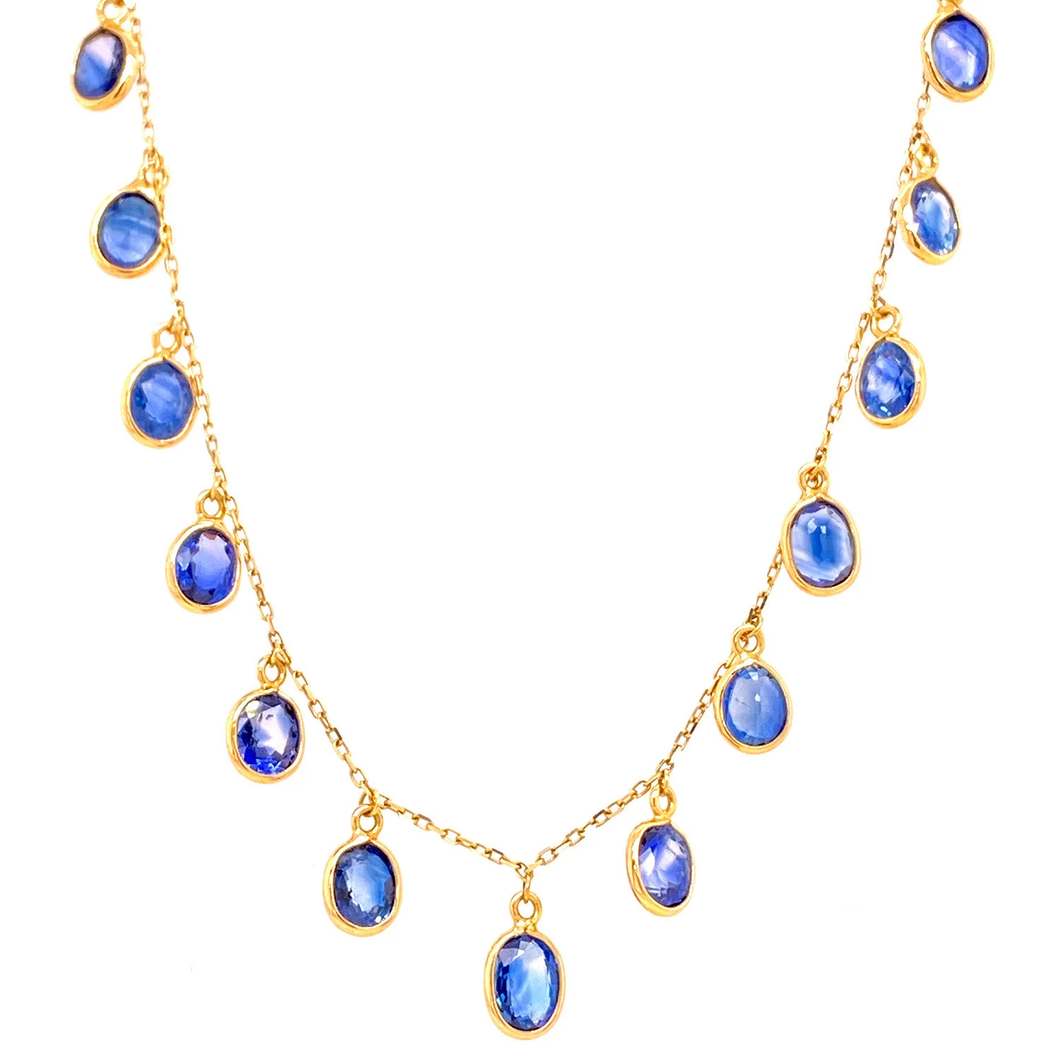 Tresor Blue Sapphire Drop Necklace